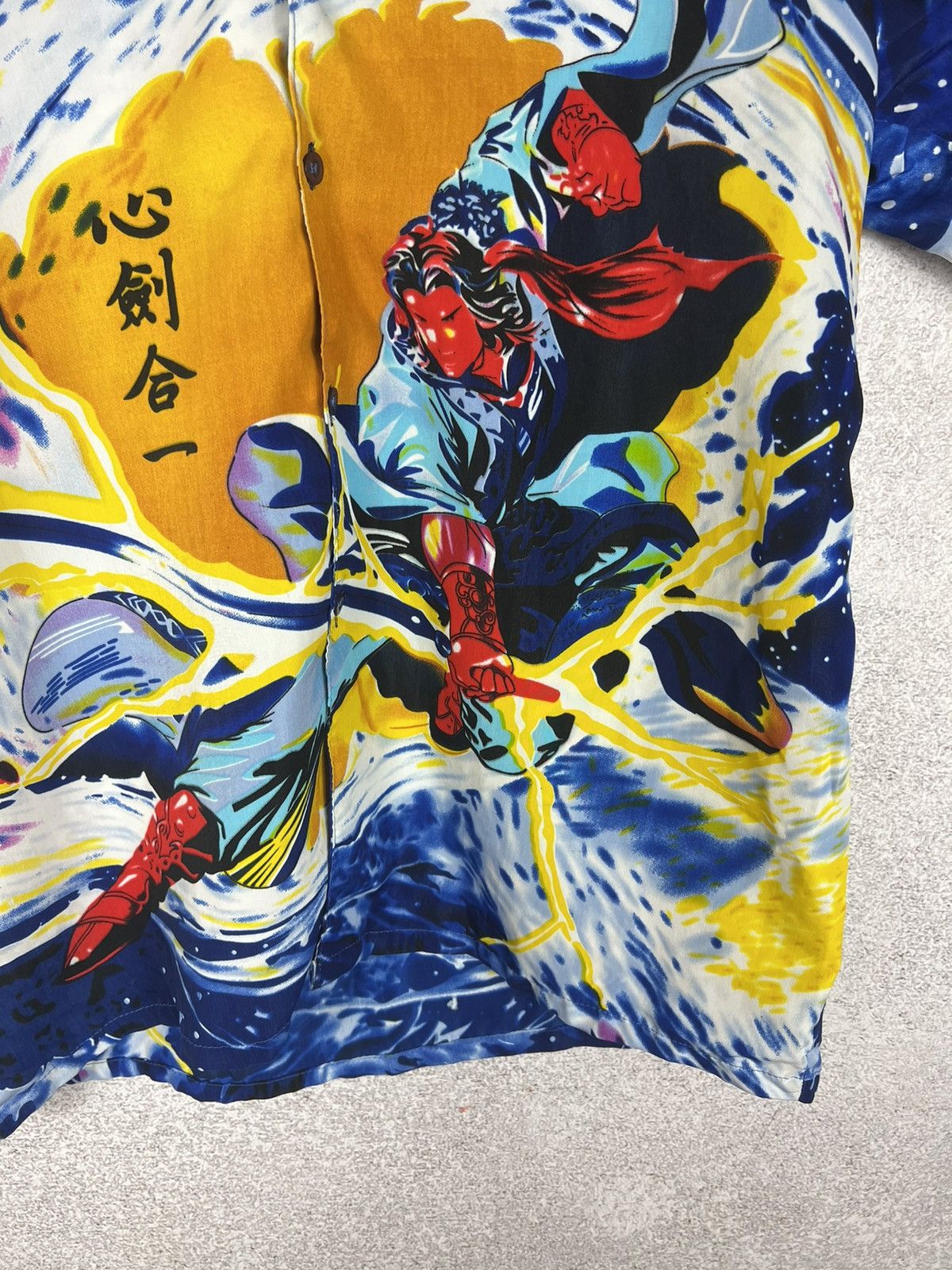 Japanese Brand Vintage Y2K Samurai Overprinted Hawaiian Crazy Shirt Size US XXL / EU 58 / 5 - 5 Thumbnail