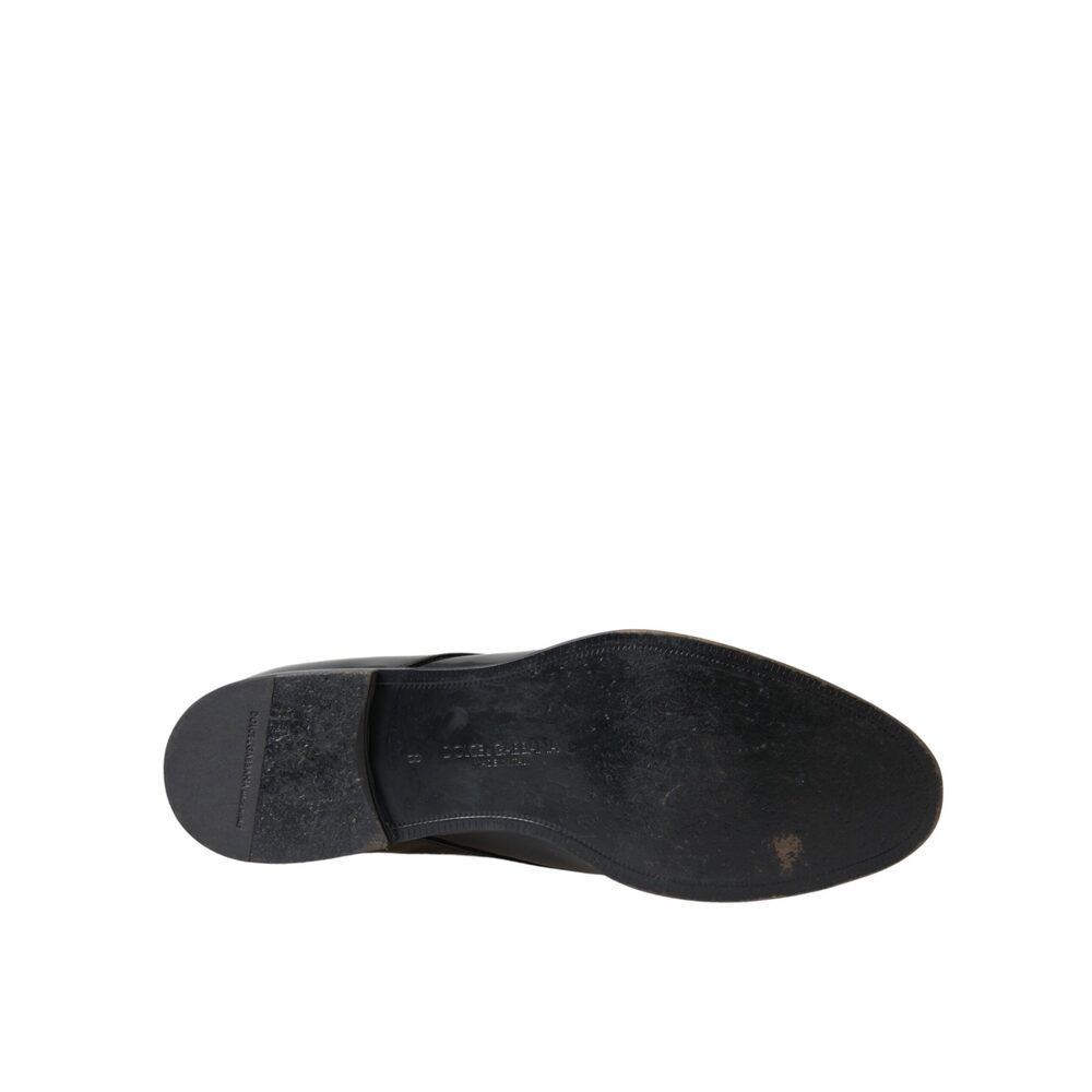Dolce & Gabbana Dolce & Gabbana Black Patent Leather Derby Formal Dress Shoe Size US 9 / EU 42 - 6 Thumbnail