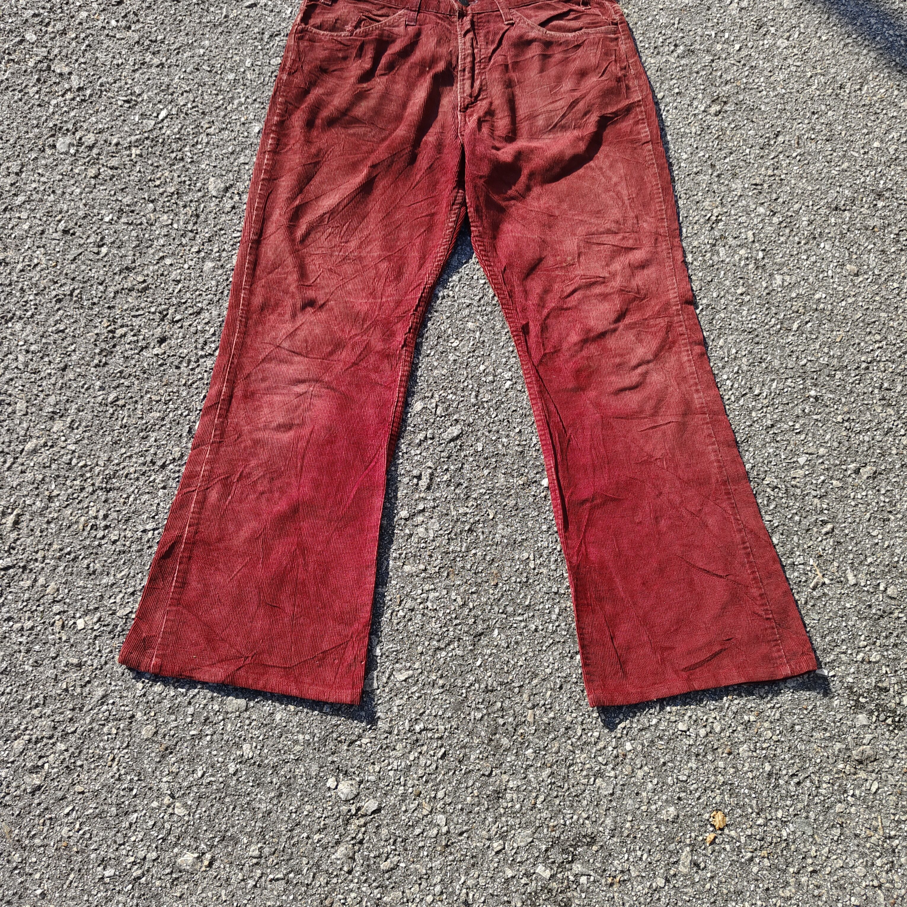 Levi's Rare Vintage 70s Levi's Big E Corduroy Flare Boot Cut Pant Size US 32 / EU 48 - 3 Thumbnail