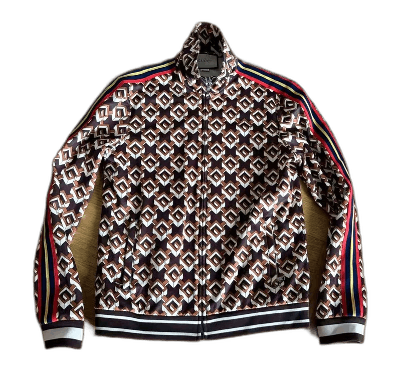 Gucci Gucci Orange Print Zip Jacket Size US M / EU 48-50 / 2 - 1 Thumbnail