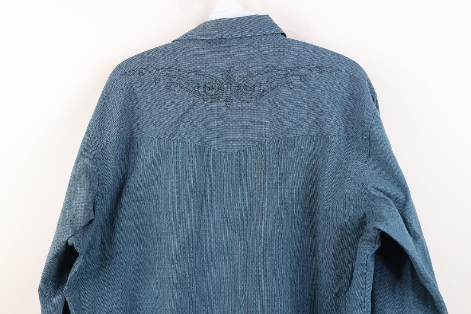 Wrangler Vintage 90s Wrangler Dot Cowboy Western Snap Button Shirt Size US L / EU 52-54 / 3 - 12 Thumbnail