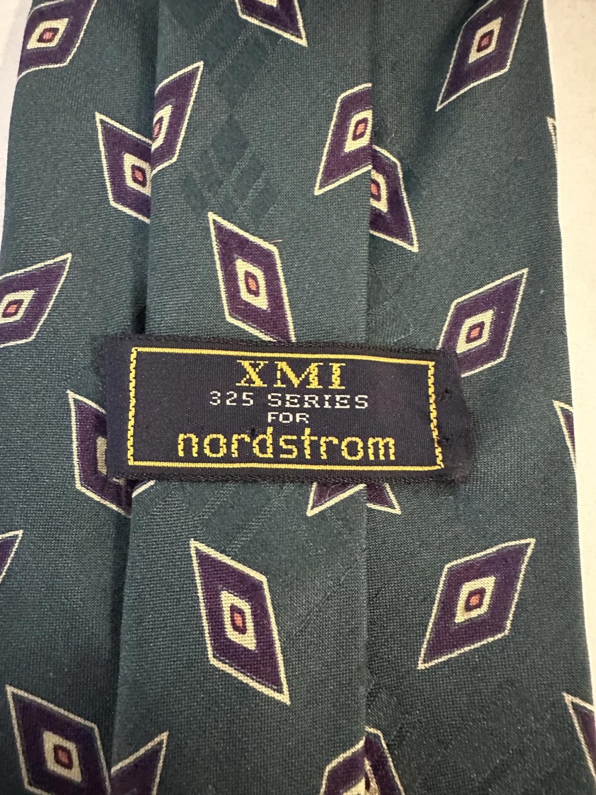 XMI Platinum Vintage XMI for Nordstrom geometric Italian silk necktie Size ONE SIZE - 3 Thumbnail
