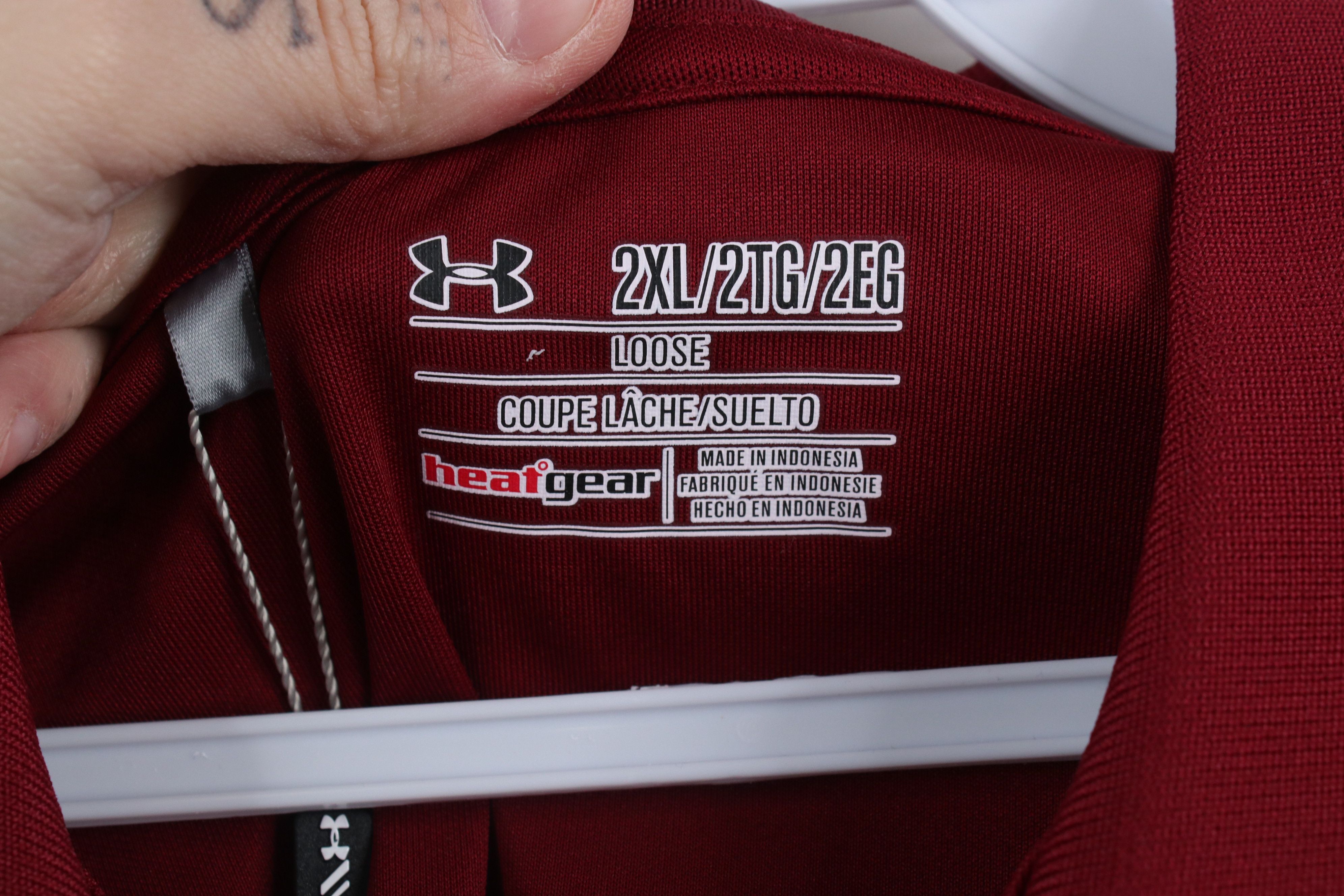 Under Armour × Vintage New Under Armour Spell US Marine Corps USMC Polo Shirt Red Size US XXL / EU 58 / 5 - 7 Thumbnail