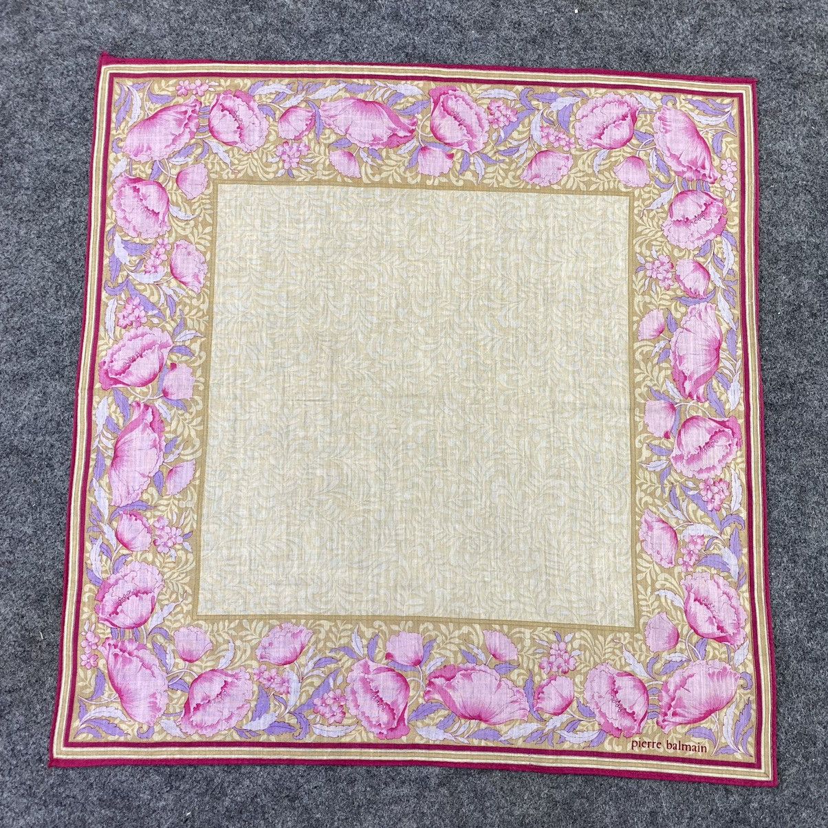 Pierre Balmain × Vintage Pierre Balmain Handkerchief / Bandana / Neckerchief-B489 Size ONE SIZE - 3 Thumbnail