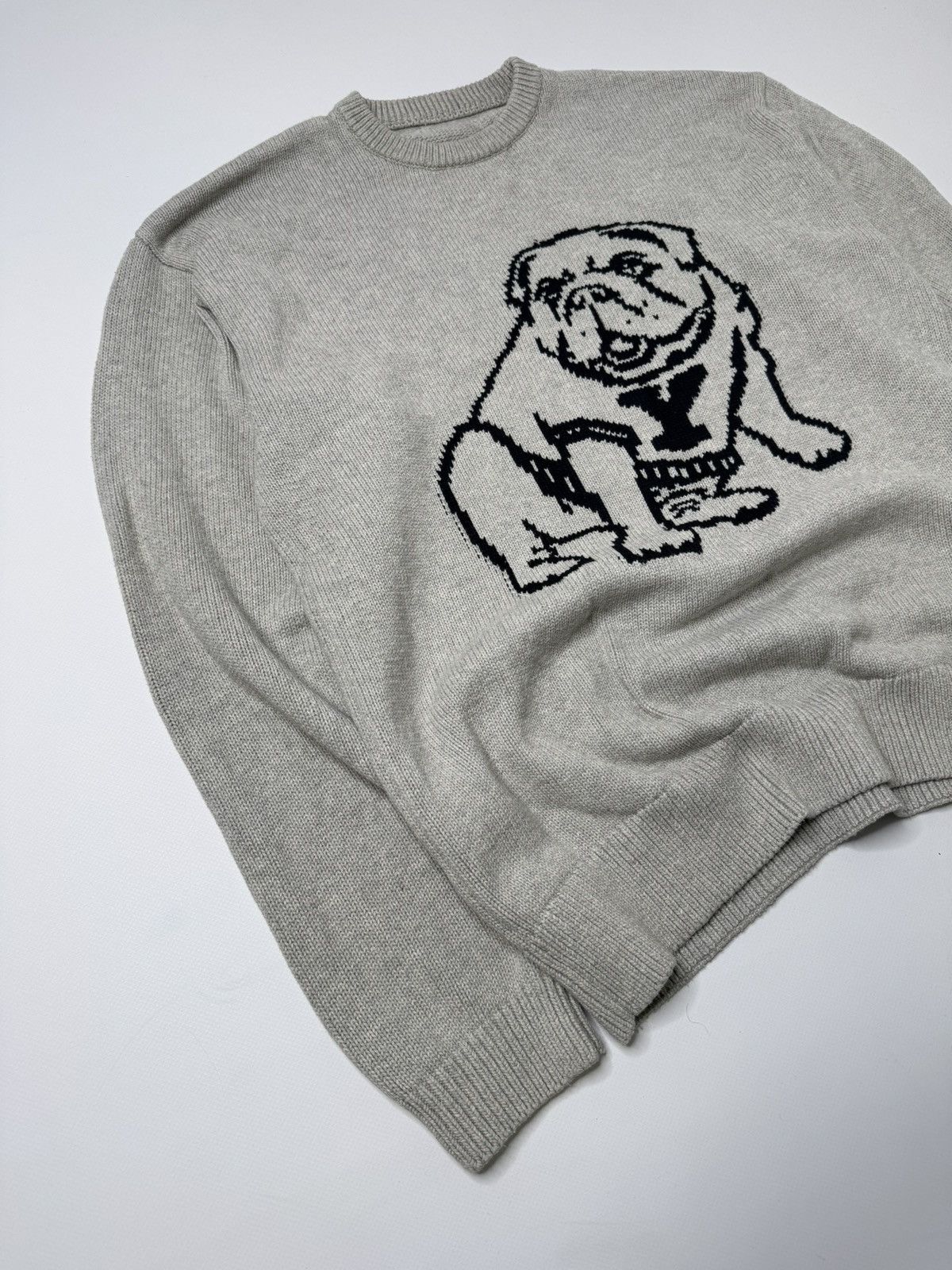 Vintage Vintage Yale bulldog sweater knit y2k 00s avant garde skater Size US L / EU 52-54 / 3 - 3 Thumbnail