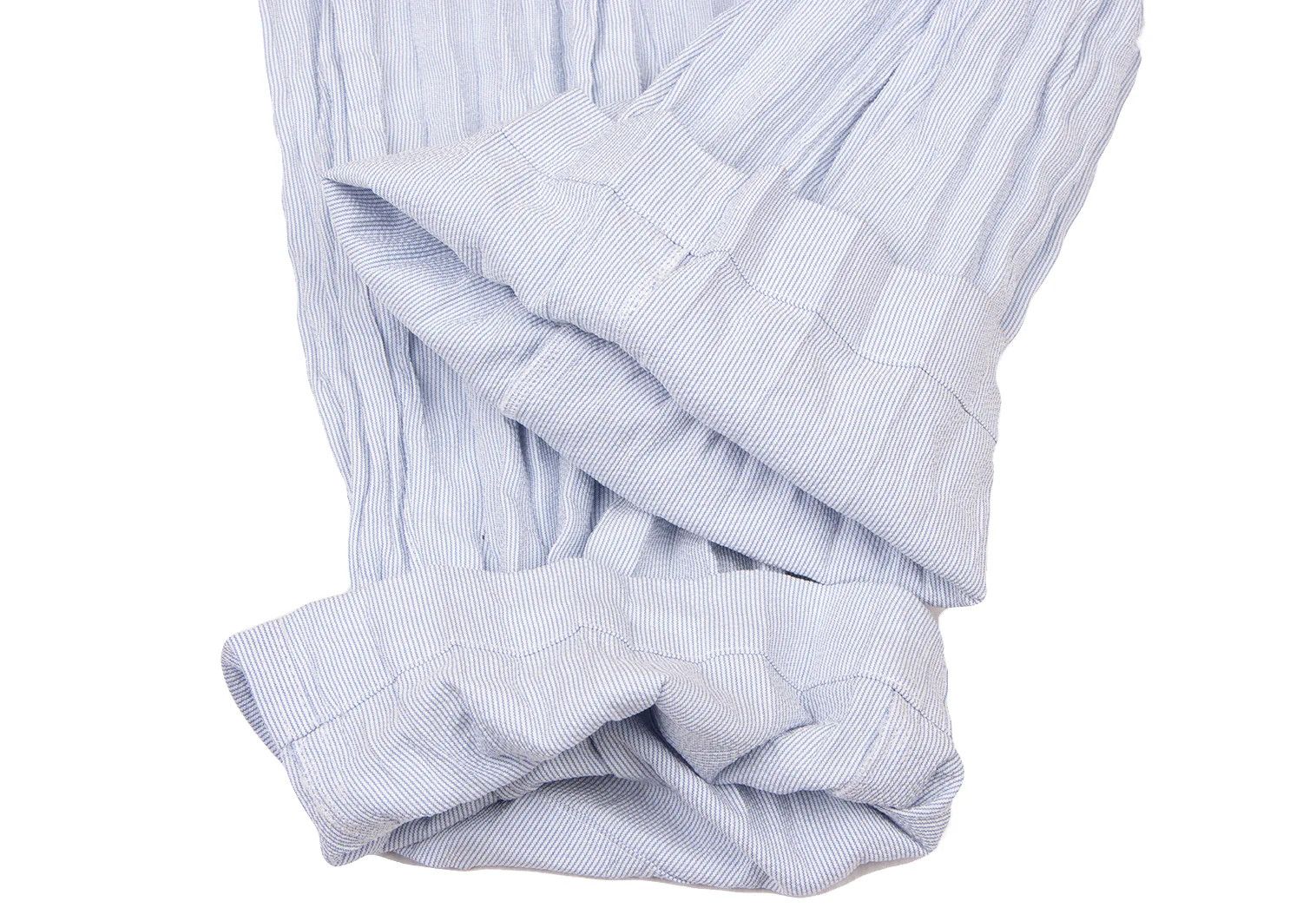 Issey Miyake Pleated Stripe Pants in Blue and White Size US 30 / EU 46 - 13 Thumbnail