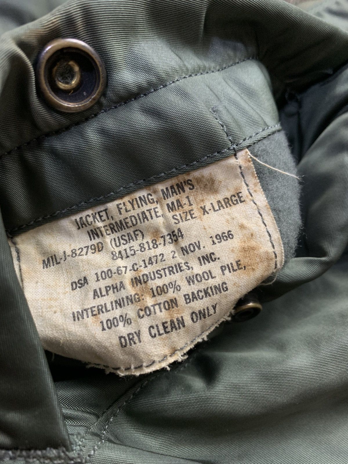 Alpha Industries 🐍 Vintage 1966 Alpha Industries MA-1 Bomber Jacket Size US XL / EU 56 / 4 - 9 Thumbnail