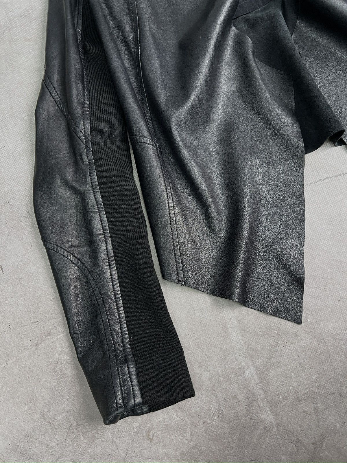 Japanese Brand Ann demeulemeester Style Leather Jacket 2000’s avant garde Size S / US 4 / IT 40 - 6 Thumbnail