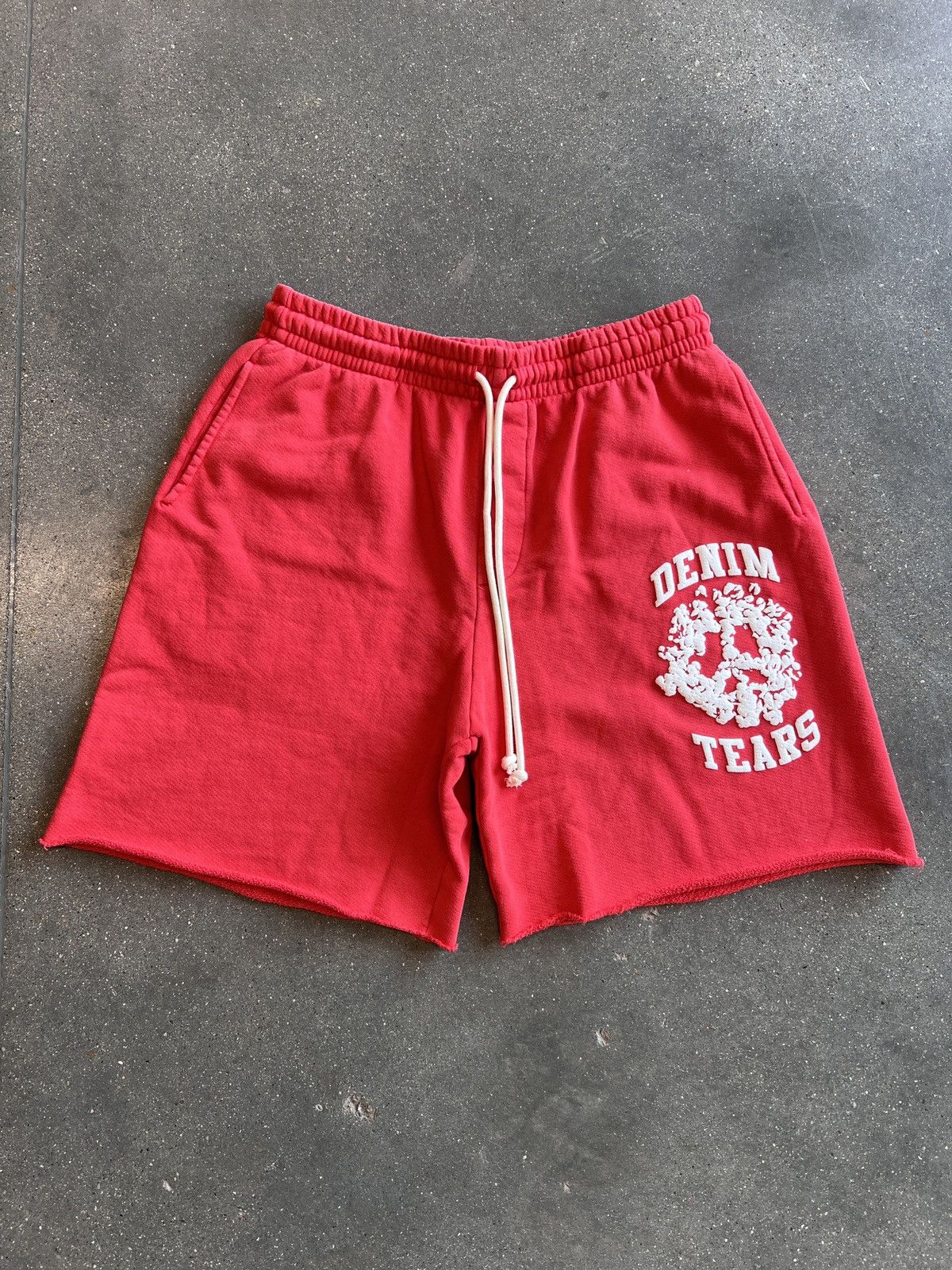 image of Denim Tears Peace University Shorts Red Xlarge, Men's (Size 34)