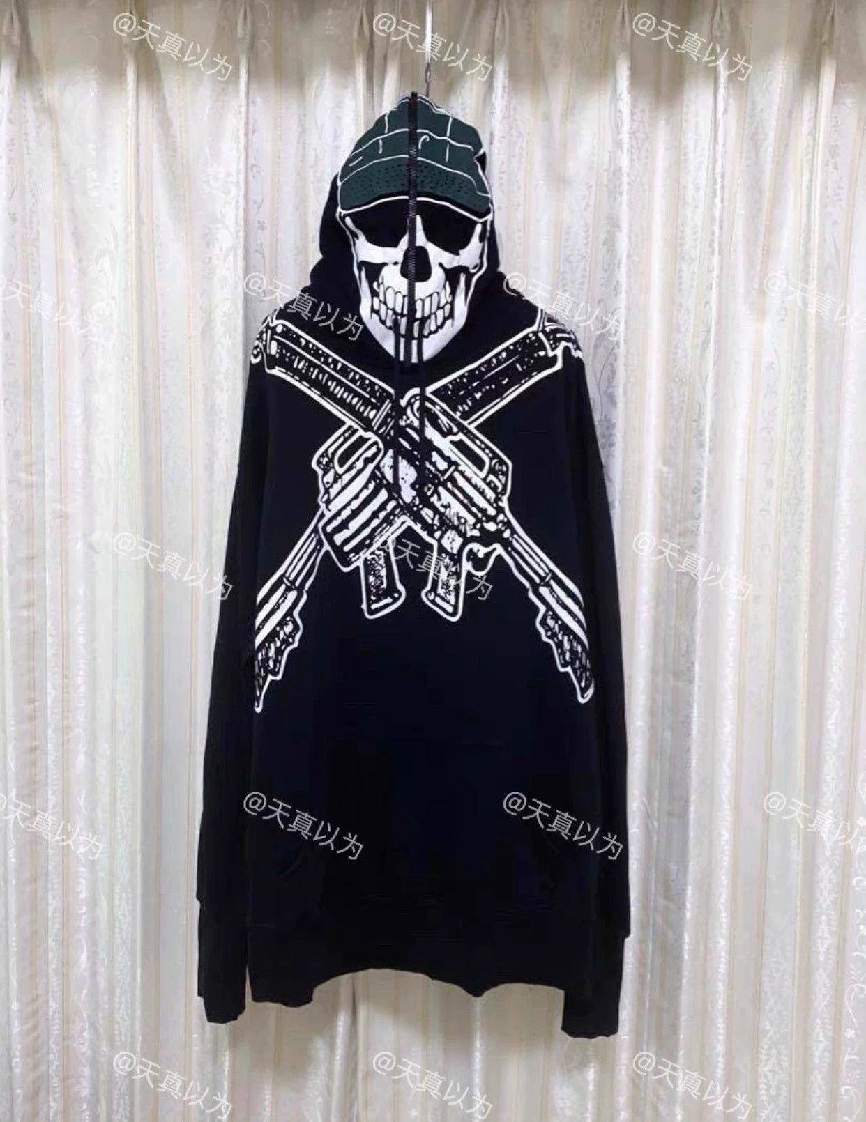 Vetements AW18 Vetements Misplaced Skull Hoodie Black | Grailed