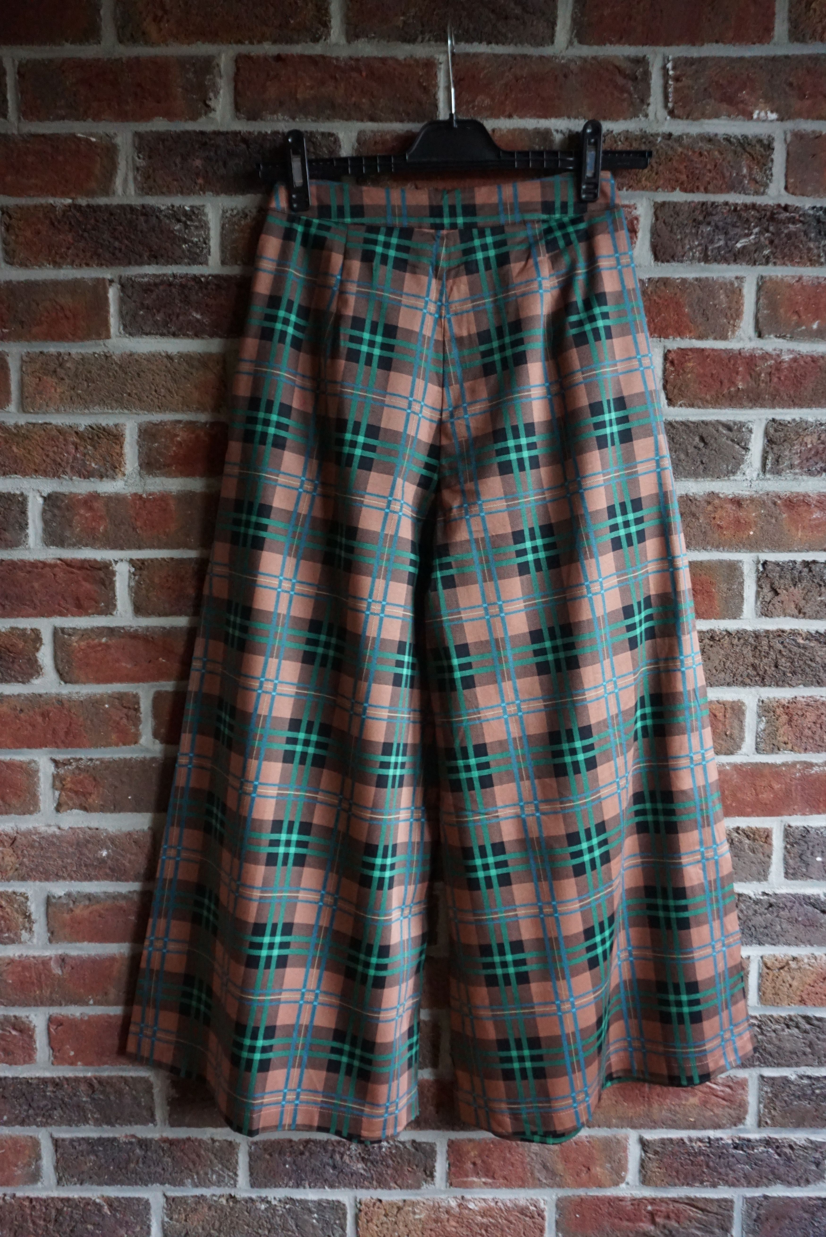 Designer KHOON HOOI UK 8 36 S checked trousers palazzo pants Size 27" / US 4 / IT 40 - 12 Thumbnail
