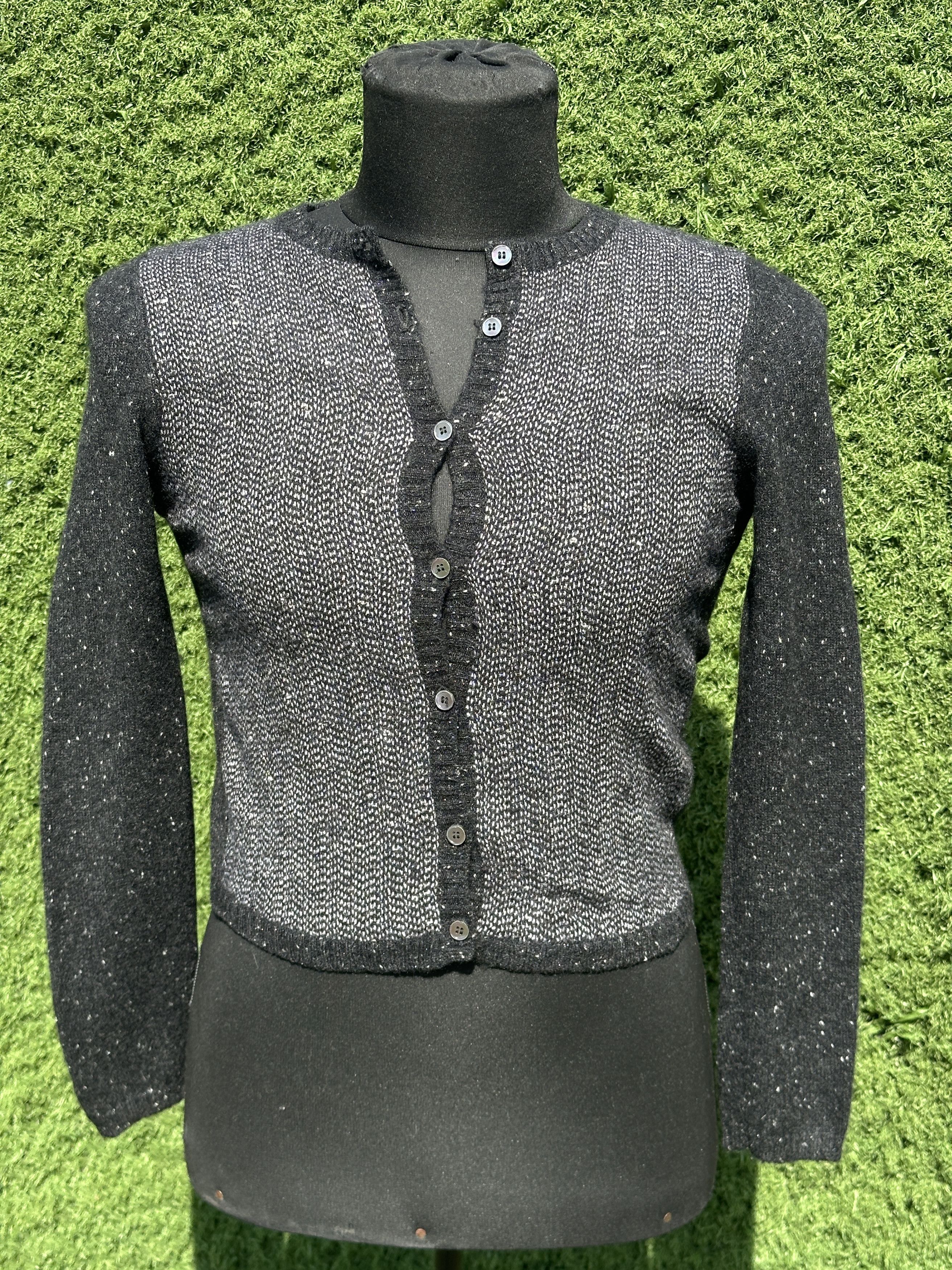 Brunello Cucinelli Brunello Cucinelli Cashmere Cropped Cardigan S Black Knit Size S / US 4 / IT 40 - 8 Thumbnail