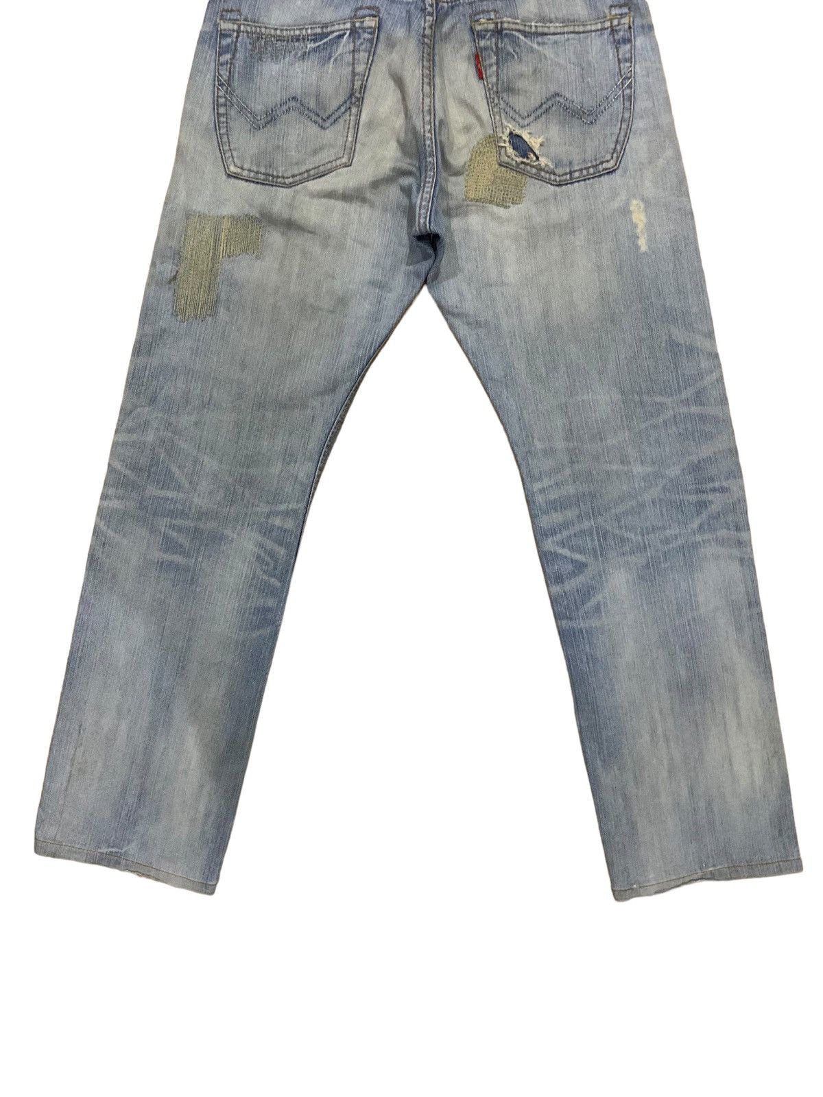 Edwin × If Six Was Nine × Margaret Howell Edwin EV Blue Mud Wash Style Kapital Patches Distress Jeans Size US 31 - 8 Thumbnail