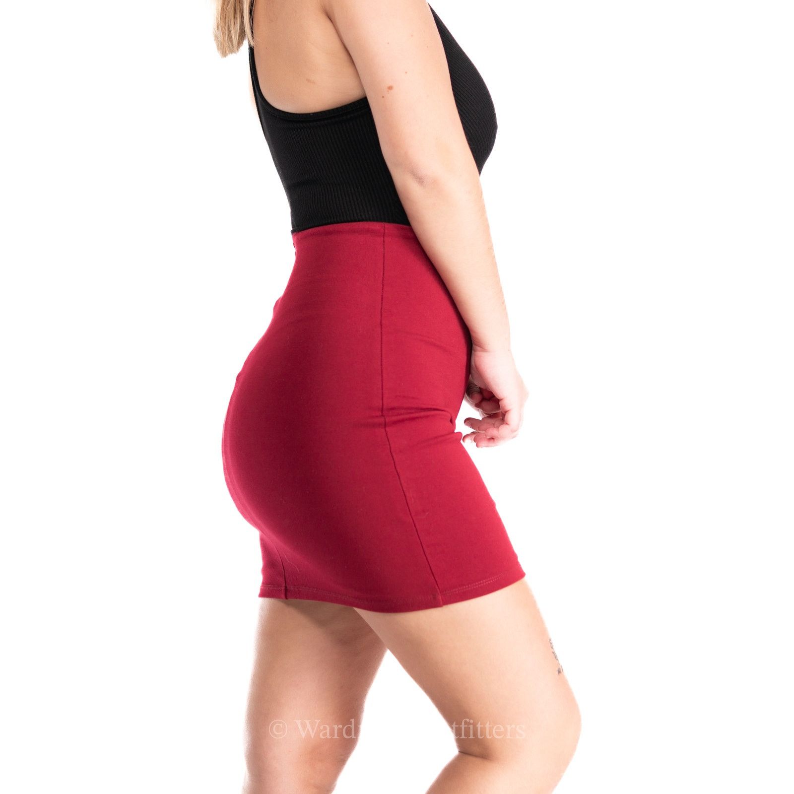 Designer Lulu's Deep Red Mini Skirt - S Size 27" / US 4 / IT 40 - 5 Thumbnail