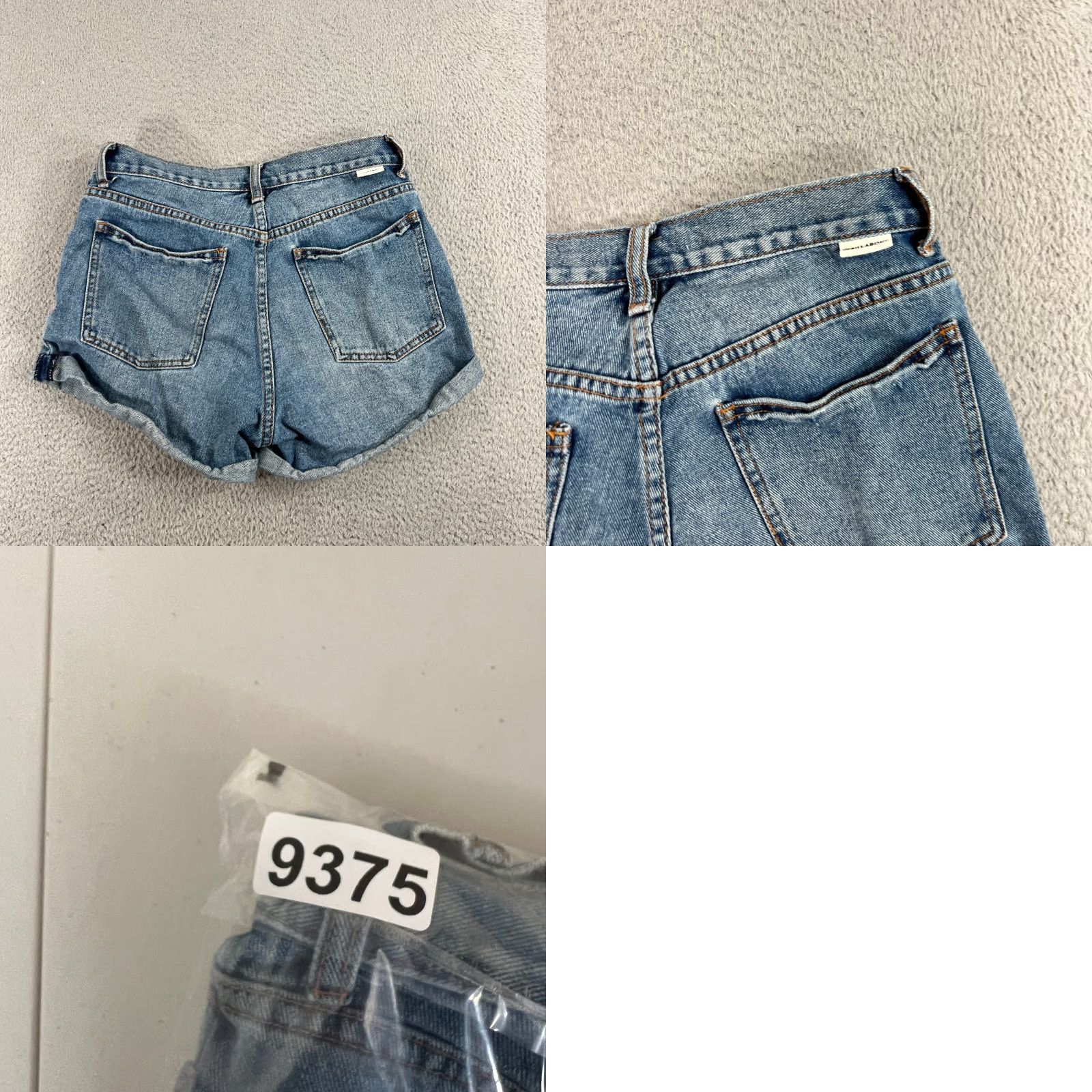Billabong Billabong Women's Denim Cuffed High Waisted Shorts Size 28 Straight Leg Casual Blue 5-Pocket Womens Button Logo Vintage: No Size 29" - 9 Thumbnail