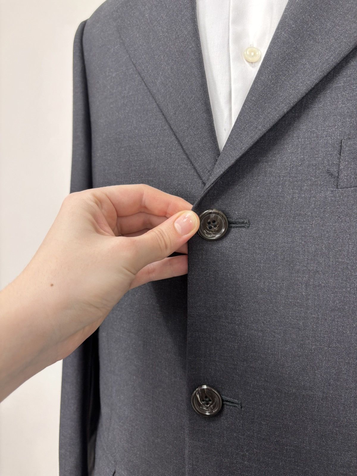 Corneliani Corneliani CC Men’s Grey Wool Stretch Blazer Jacket Size 38R - 6 Thumbnail