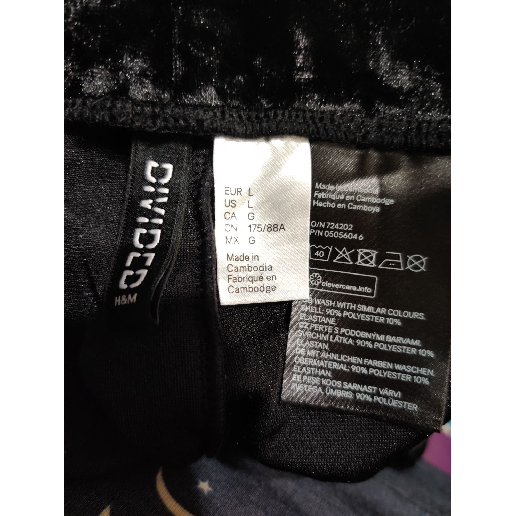 H&M H&M Divided L Womens Pants Black Crushed Velvet Slim Leg Str Size 36" / US 14 / IT 50 - 8 Thumbnail