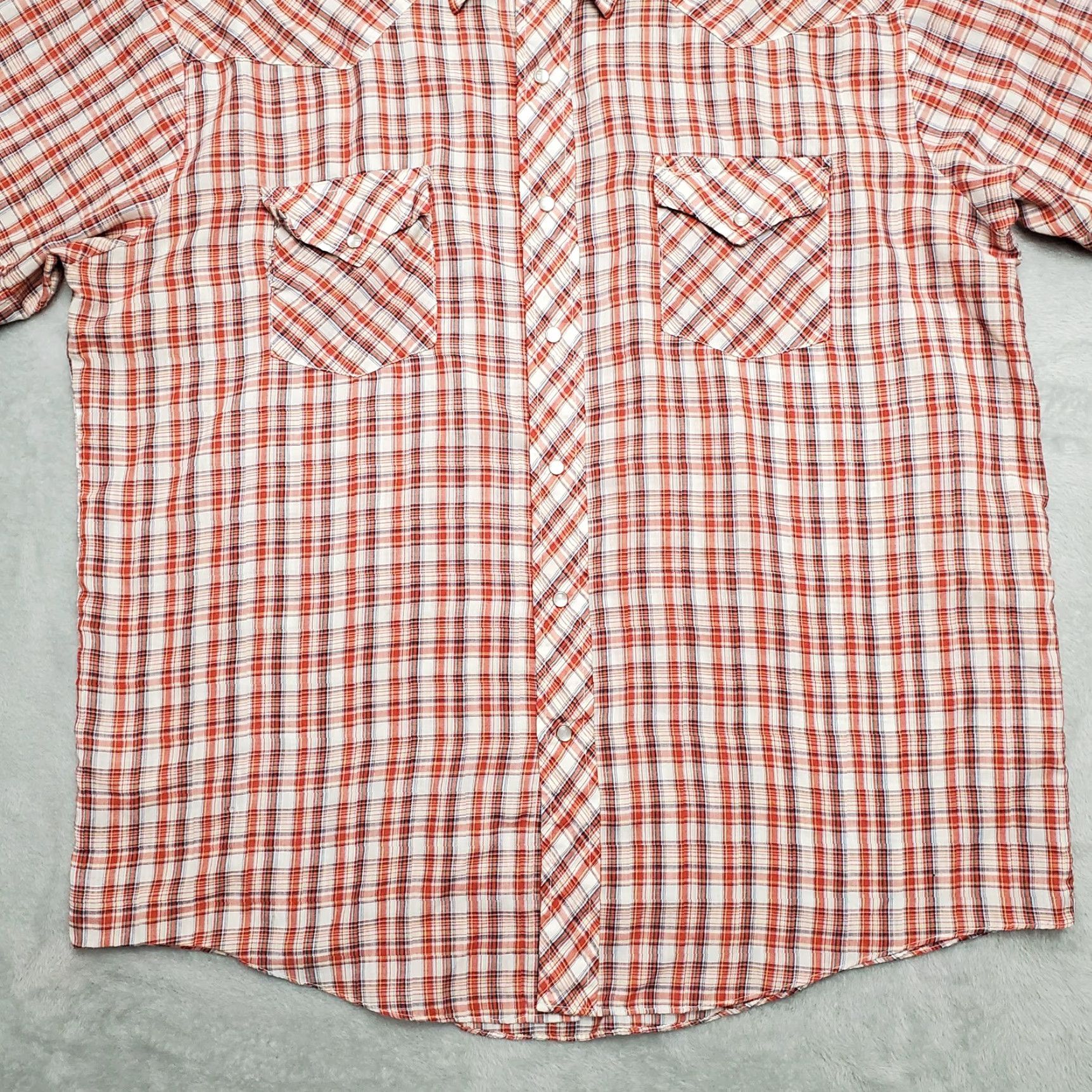 Vintage VINTAGE Country Shirt Works Shirt Mens XL Red Plaid Pearl Snap Western Shirt Size US XL / EU 56 / 4 - 3 Thumbnail