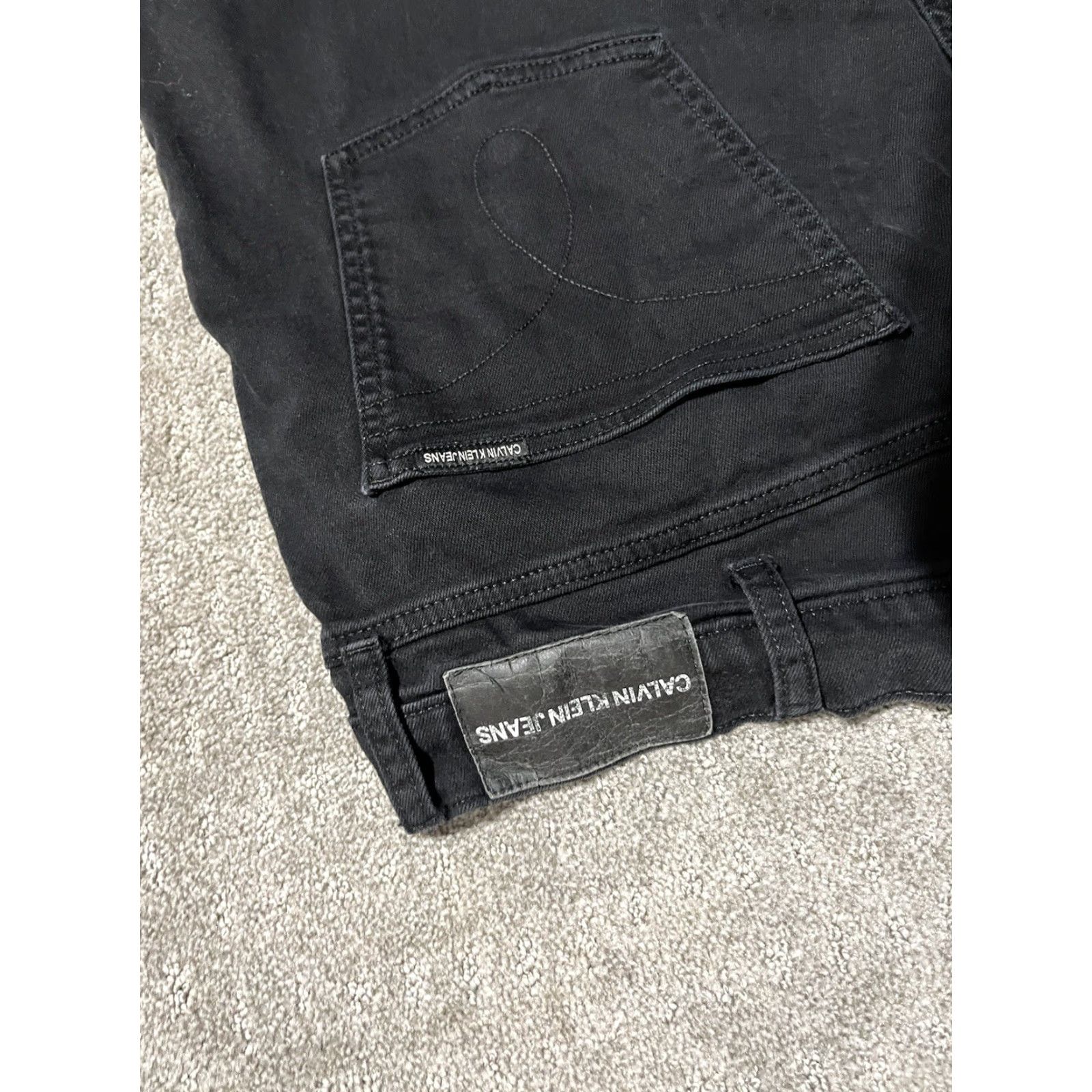 Calvin Klein Calvin Klein Jeans Straight Mens 40x32 Black Denim 5-Pocket Zip Fly Button Casua Size US 40 / EU 56 - 5 Thumbnail