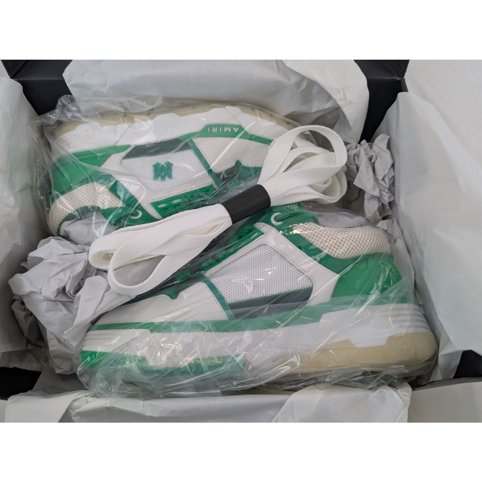 Amiri o1rshd1 MA-1 Low-Top Sneakers in White / Green Size US 7 / EU 40 - 21 Thumbnail