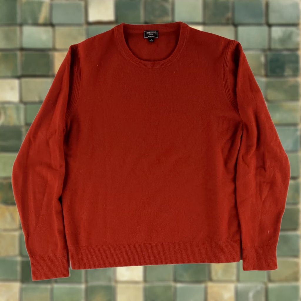 Todd Snyder Todd Snyder Cashmere Sweater Red Long Sleeve Mens L Size US L / EU 52-54 / 3 - 1 Thumbnail