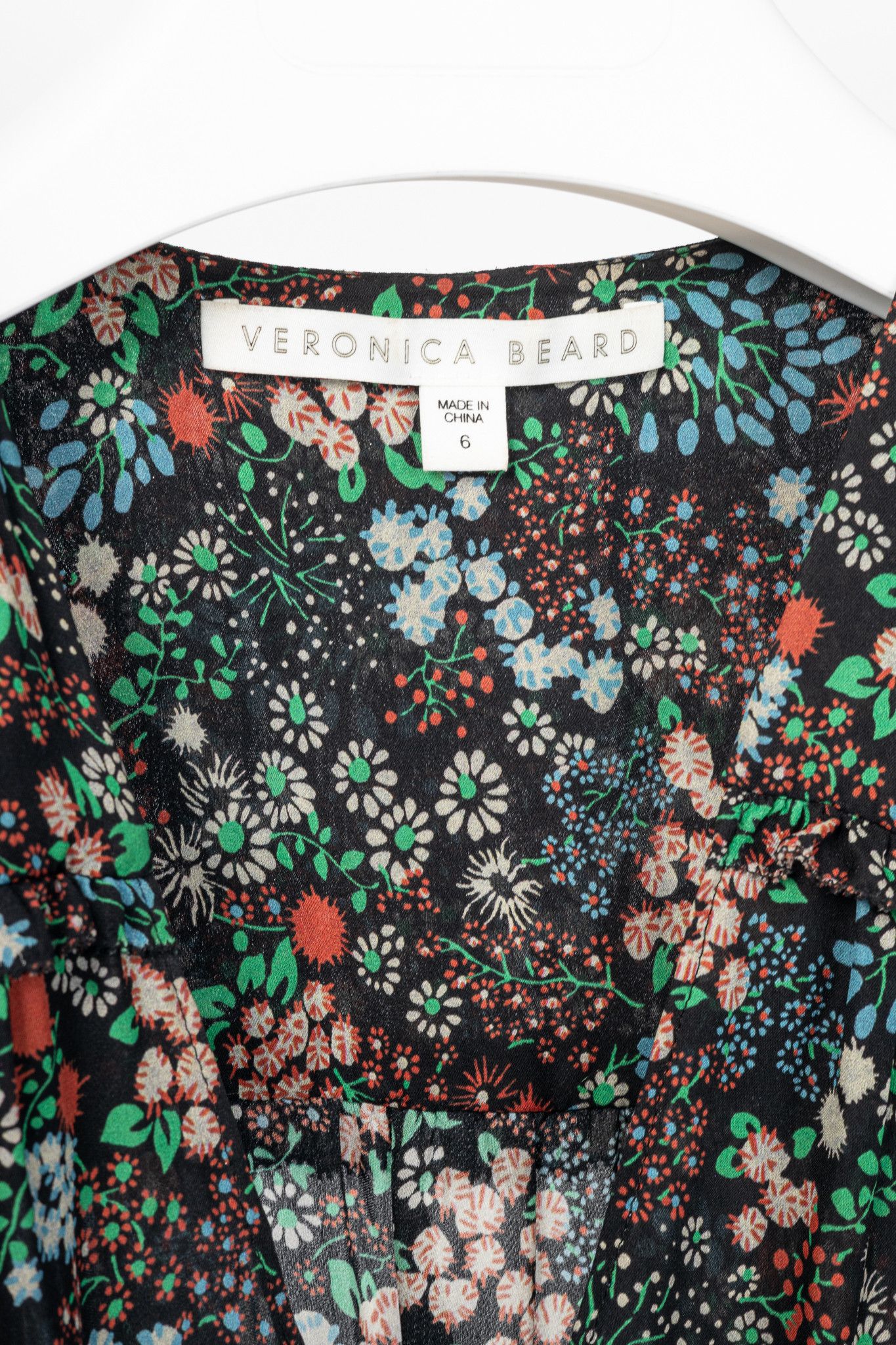 Tibi Veronica Beard Teagan Floral Silk Gathered Midi Dress Size M / US 6-8 / IT 42-44 - 4 Thumbnail