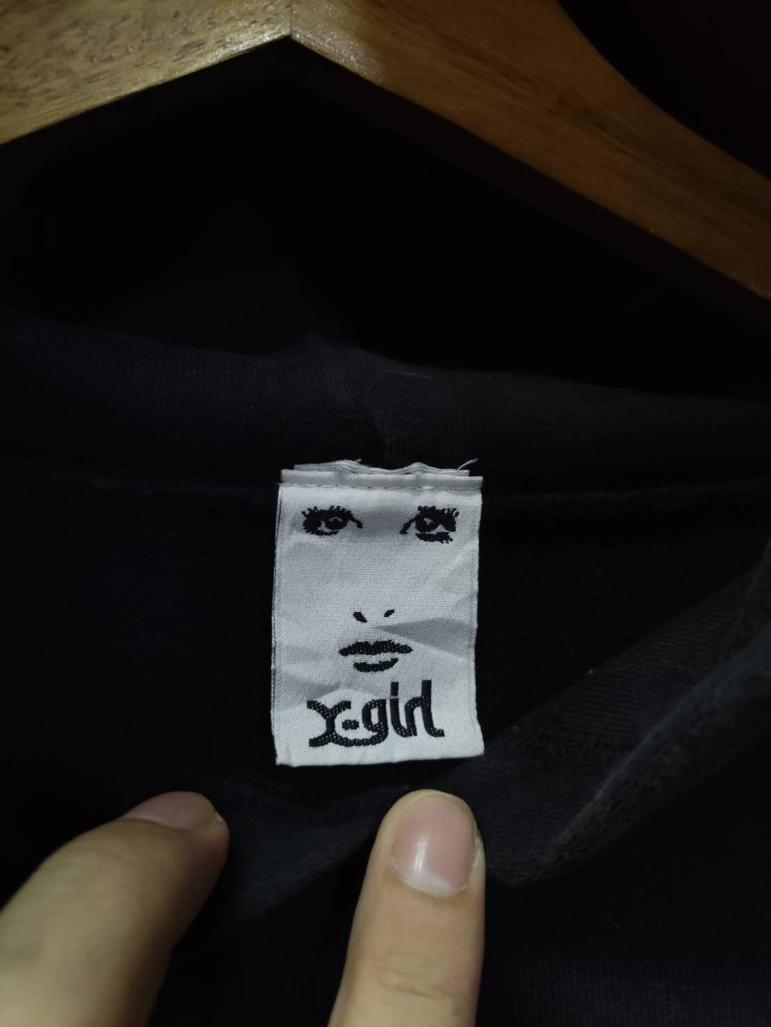X-Girl Vtg X-Girl " Old English Font " Hoodie Size L / US 10 / IT 46 - 4 Thumbnail