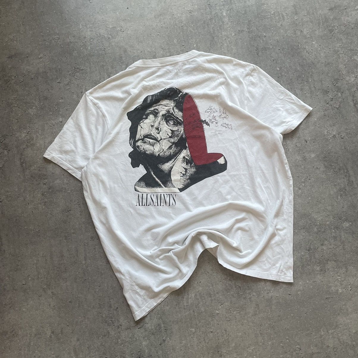 Allsaints Luxury Allsaints Oversized Fit T-Shirt Tatto Print Size US L / EU 52-54 / 3 - 1 Thumbnail