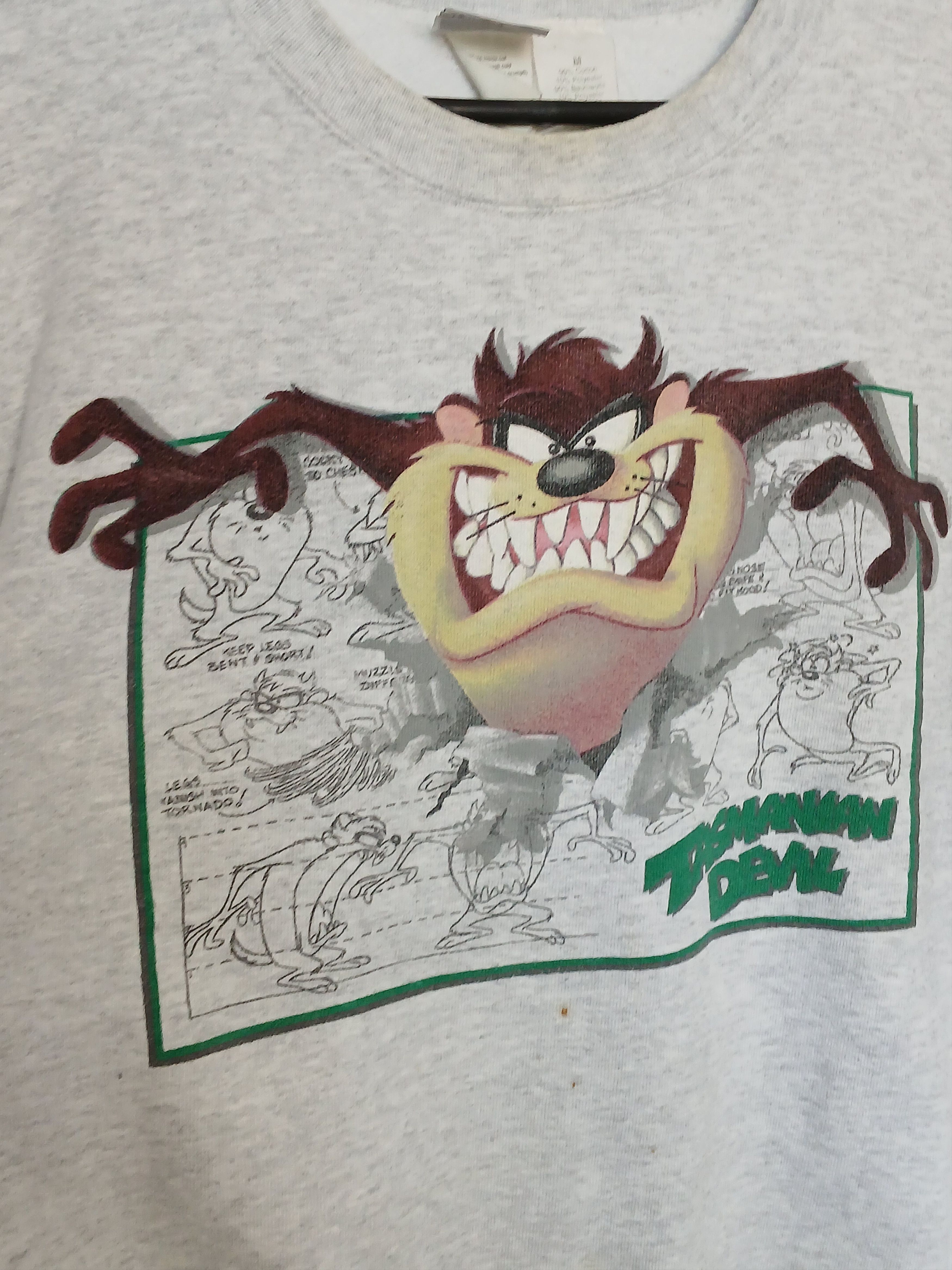 Cartoon Network × Vintage × Warner Bros Vintage 1994 Looney Tunes Taz Sweatshirt Size US M / EU 48-50 / 2 - 3 Thumbnail