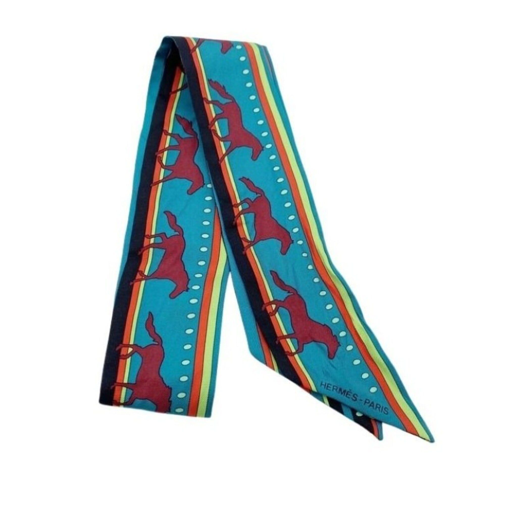 Hermes HERMES Ribbon Scarf/Muffler Twilly Multicolor Silk Women's Rocabar Size ONE SIZE - 1 Thumbnail
