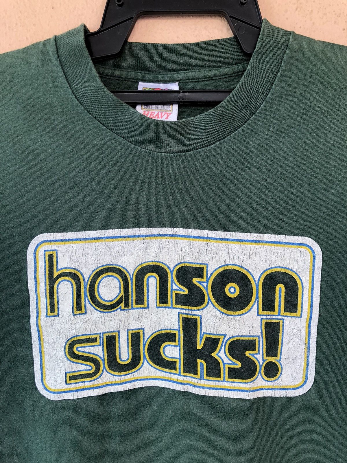 Band Tees × Vintage Vintage 90s Hanson Sucks Band Tee Cut Sleeve Size US L / EU 52-54 / 3 - 2 Thumbnail