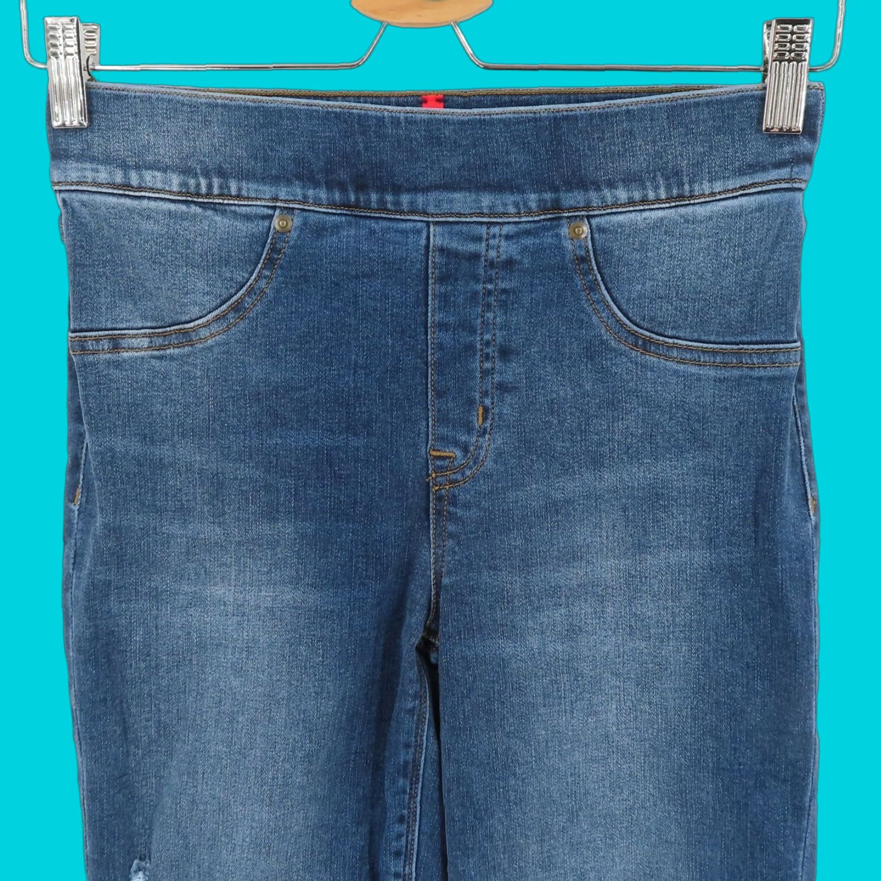 Spanx Spanx Jeans Womens Small Distressed Ankle Skinny 20203R Medium Blue Wash Denim Size 28" / US 6 / IT 42 - 1 Thumbnail