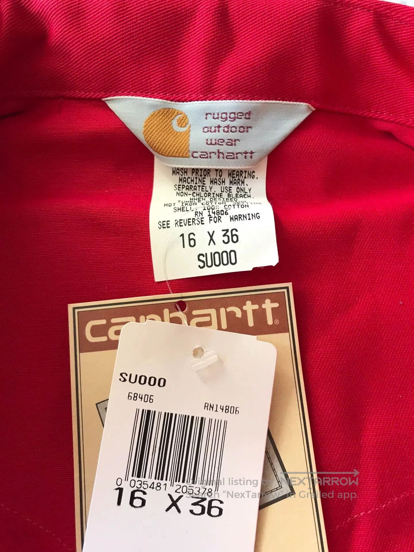Carhartt 90s Carhartt SU000 Red Western Shirt. Size US M / EU 48-50 / 2 - 7 Thumbnail