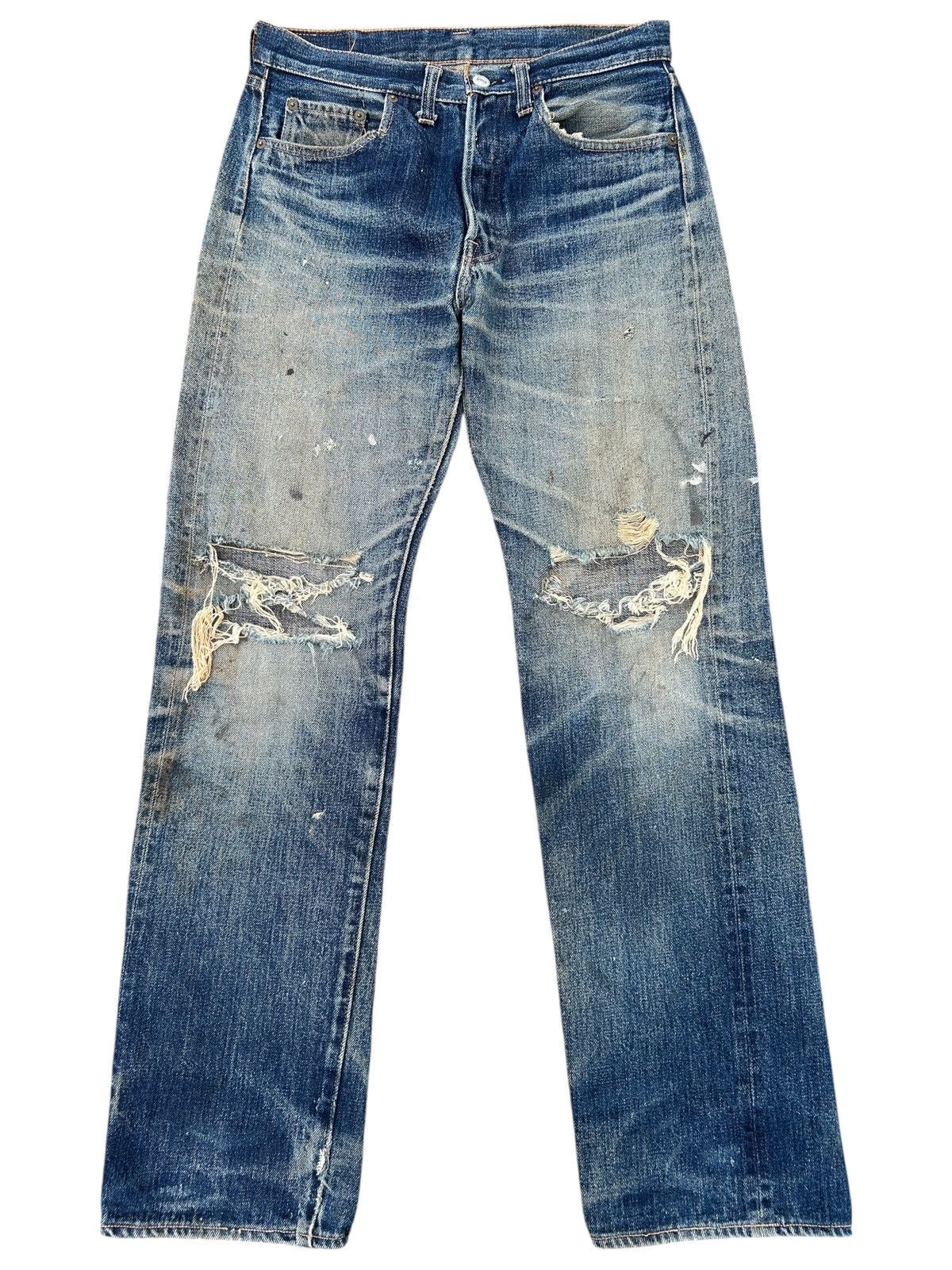 Kapital Thrashed Vintage Denime Selvedge Denim Jeans Size US 30 / EU 46 - 2 Thumbnail