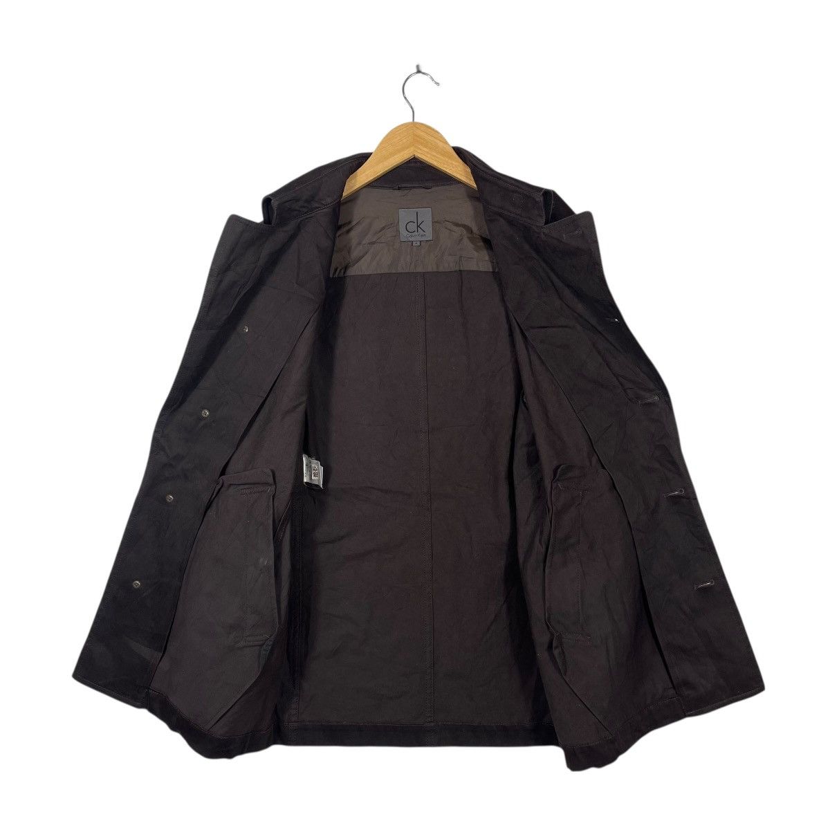 Calvin Klein Calvin Klein CK Men’s Black Trench Coat Mac Jacket Button Size US M / EU 48-50 / 2 - 5 Thumbnail