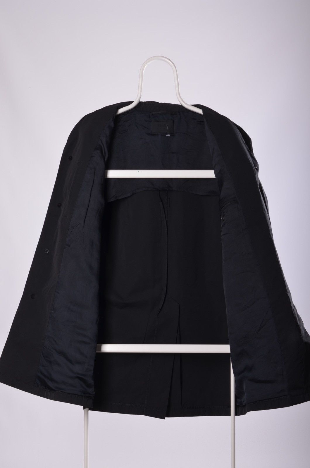 Prada Vintage Prada Milano Nylon Cotton Leather Long Coat Button Size US M / EU 48-50 / 2 - 5 Thumbnail