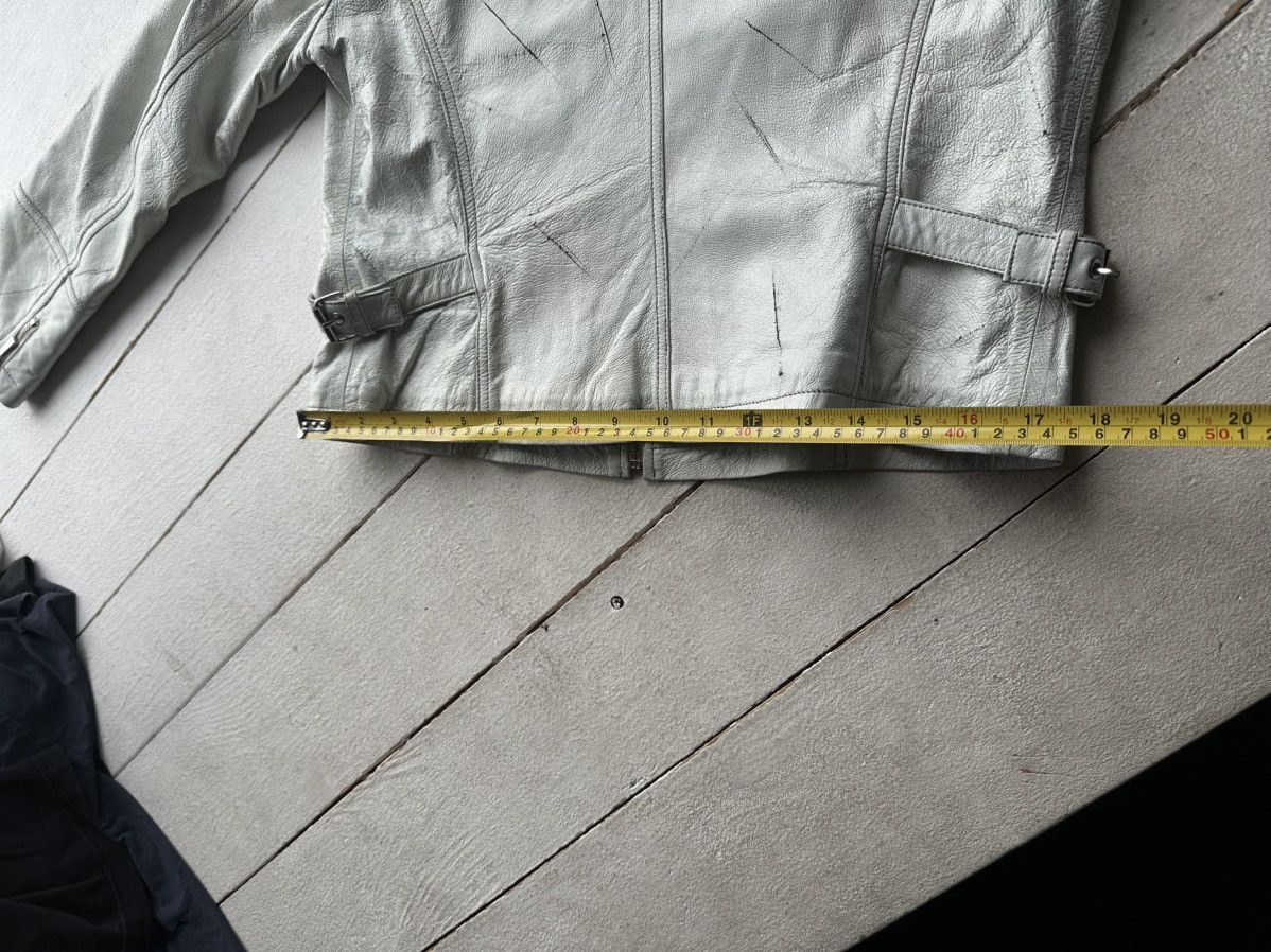 Other 🚨Y2K RICK OWENS TYPE DIRTY SLIM FIT ZIP LEATHER JACKET Size M / US 6-8 / IT 42-44 - 16 Thumbnail