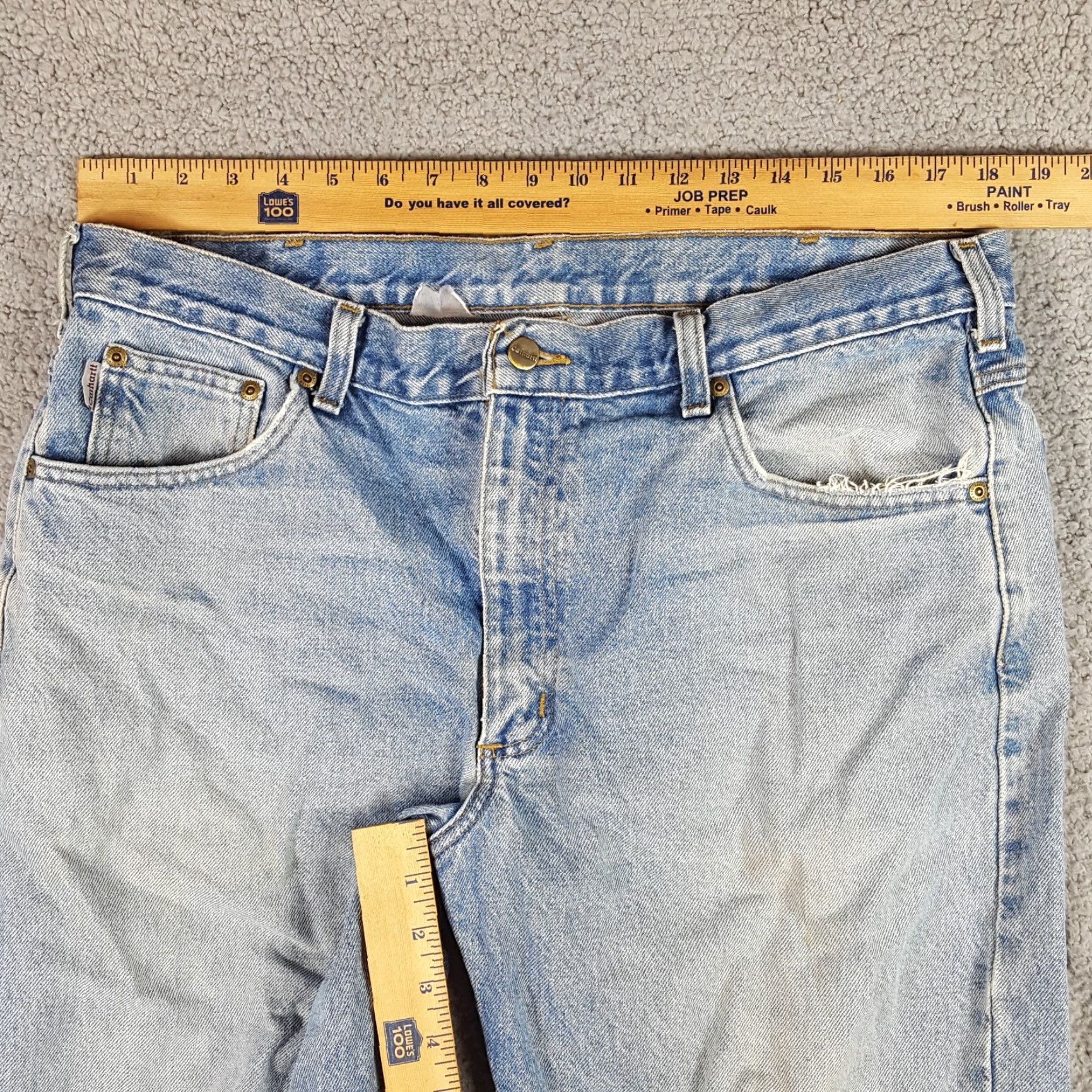 Carhartt VINTAGE Carhartt Grunge Denim Jeans 36x30 Faded Distressed Relaxed Fit 90s Y2K Mens Blue Size US 36 / EU 52 - 6 Thumbnail