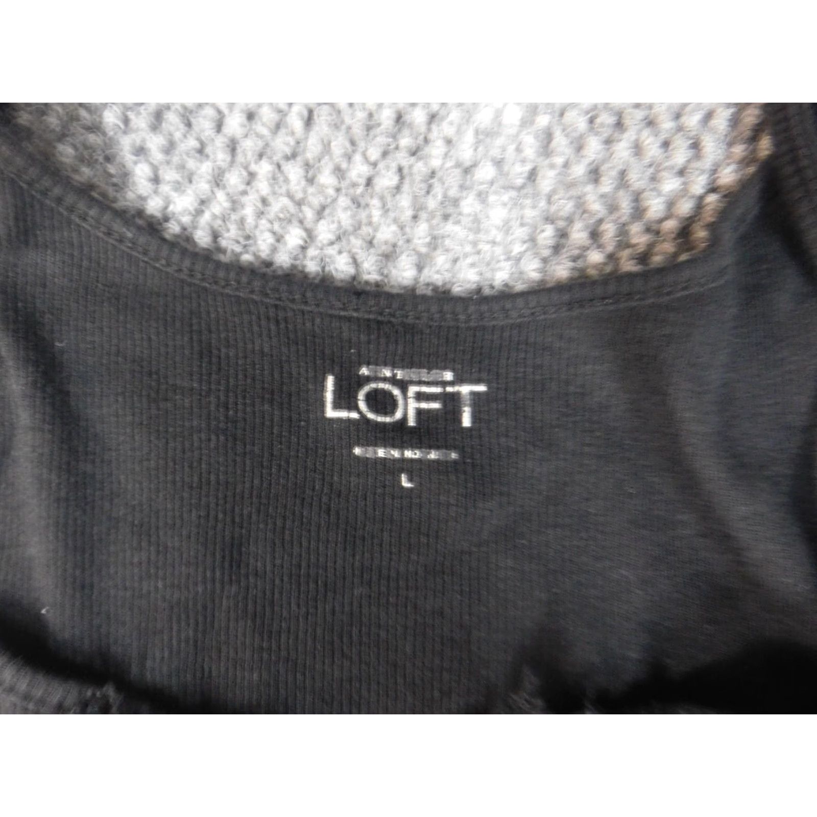 Ann Taylor Ann Taylor Loft Womens Tank Shirt L Black Cotton Sleeveless Collared Button Pullover Casual Basic Size L / US 10 / IT 46 - 4 Thumbnail