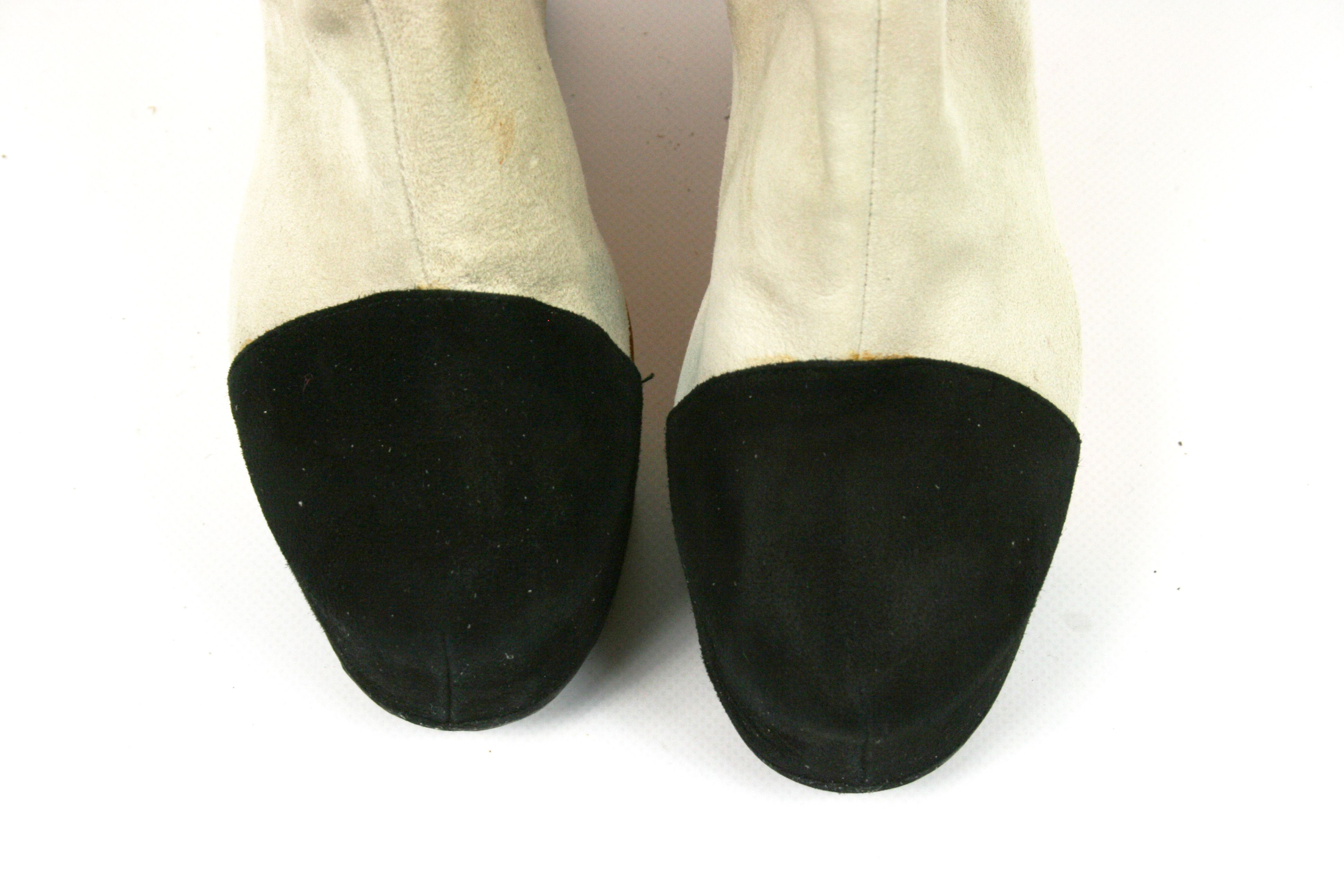 Other Minimarket Avant-Garde Wedge Ankle Suede Boots Size US 7 / IT 37 - 4 Thumbnail