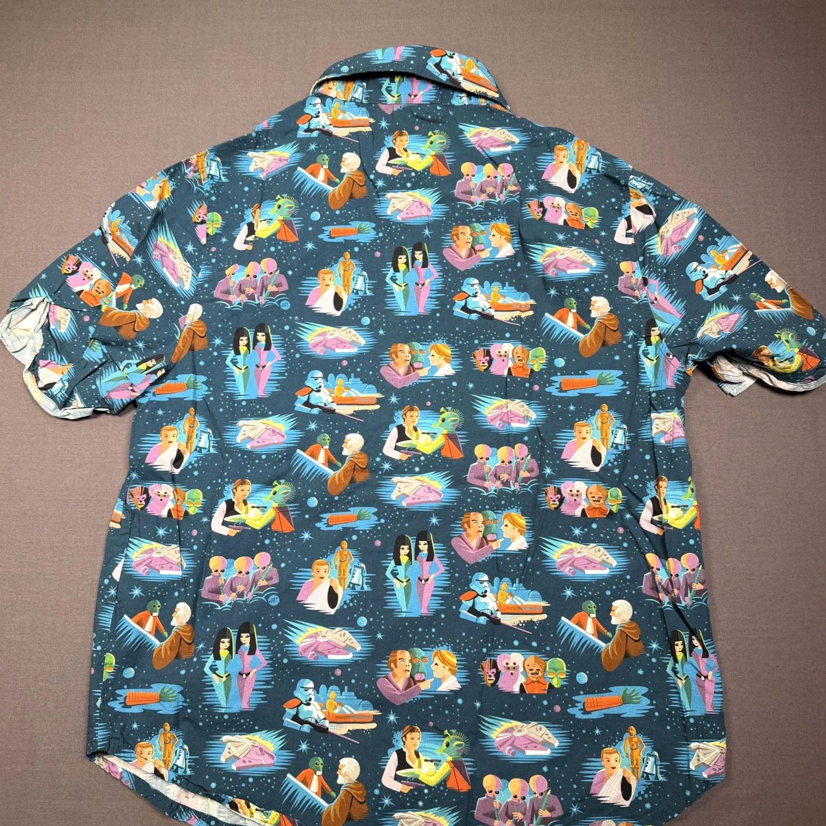 Star Wars Star Wars Shirt Mens Small Multicolor Character Graphic Short Sleeve Button Up Size US S / EU 44-46 / 1 - 4 Thumbnail