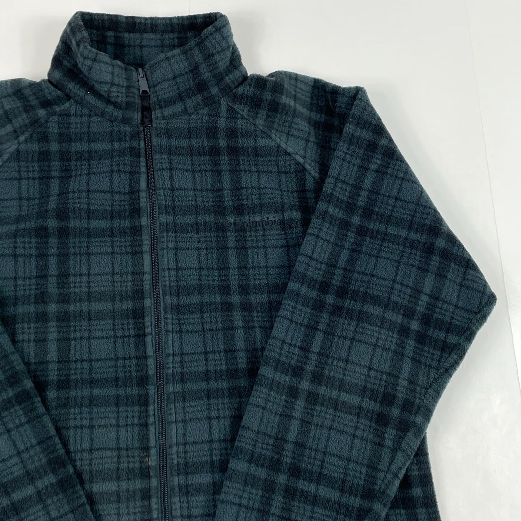 Vintage VINTAGE Columbia Jacket Womens XL Green Plaid Fleece Full Zip Skiing Hiking Size XL / US 12-14 / IT 48-50 - 3 Thumbnail