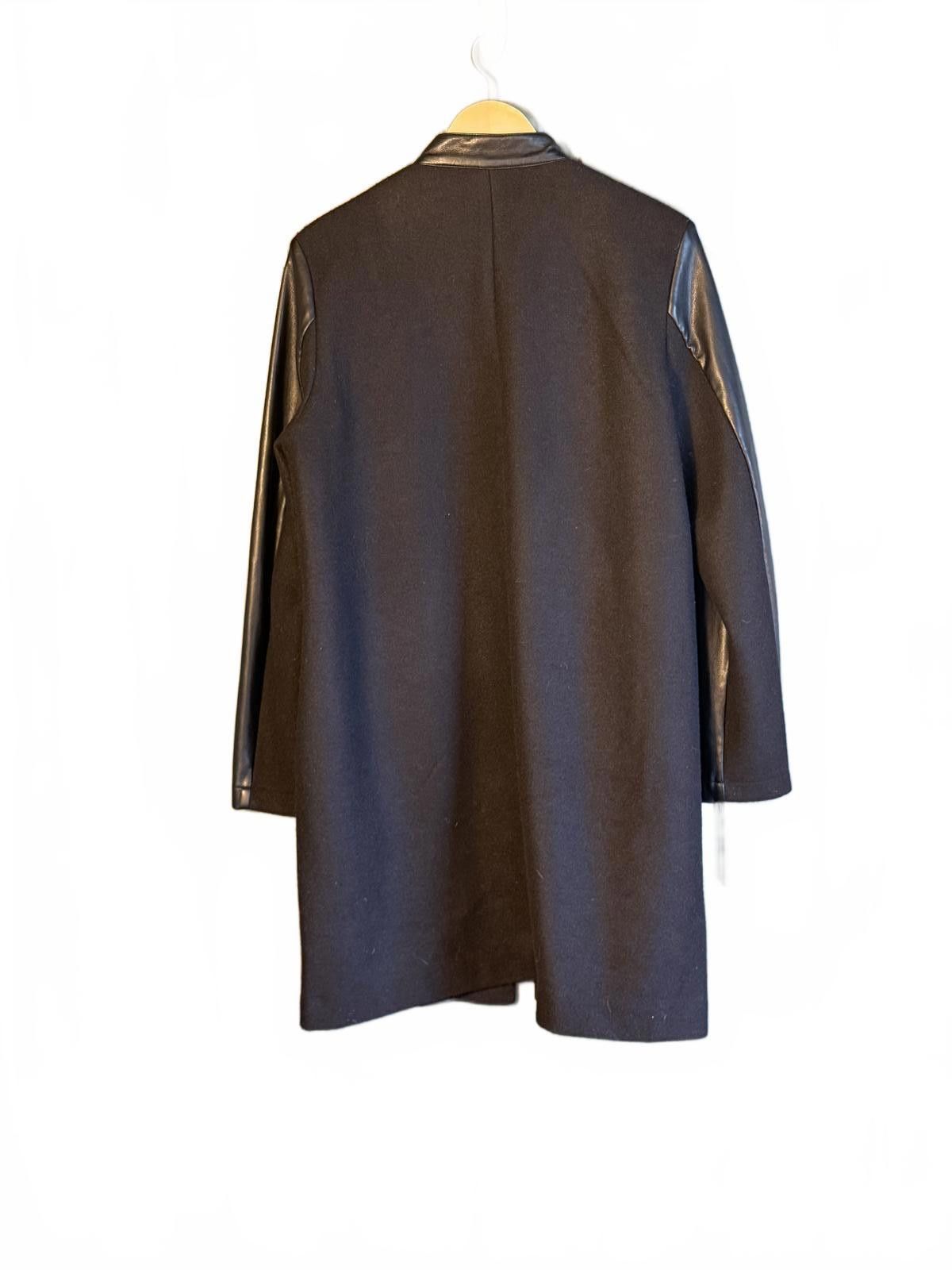 Other Marc New York Coat w/ Faux Leather Trim Size L / US 10 / IT 46 - 3 Thumbnail