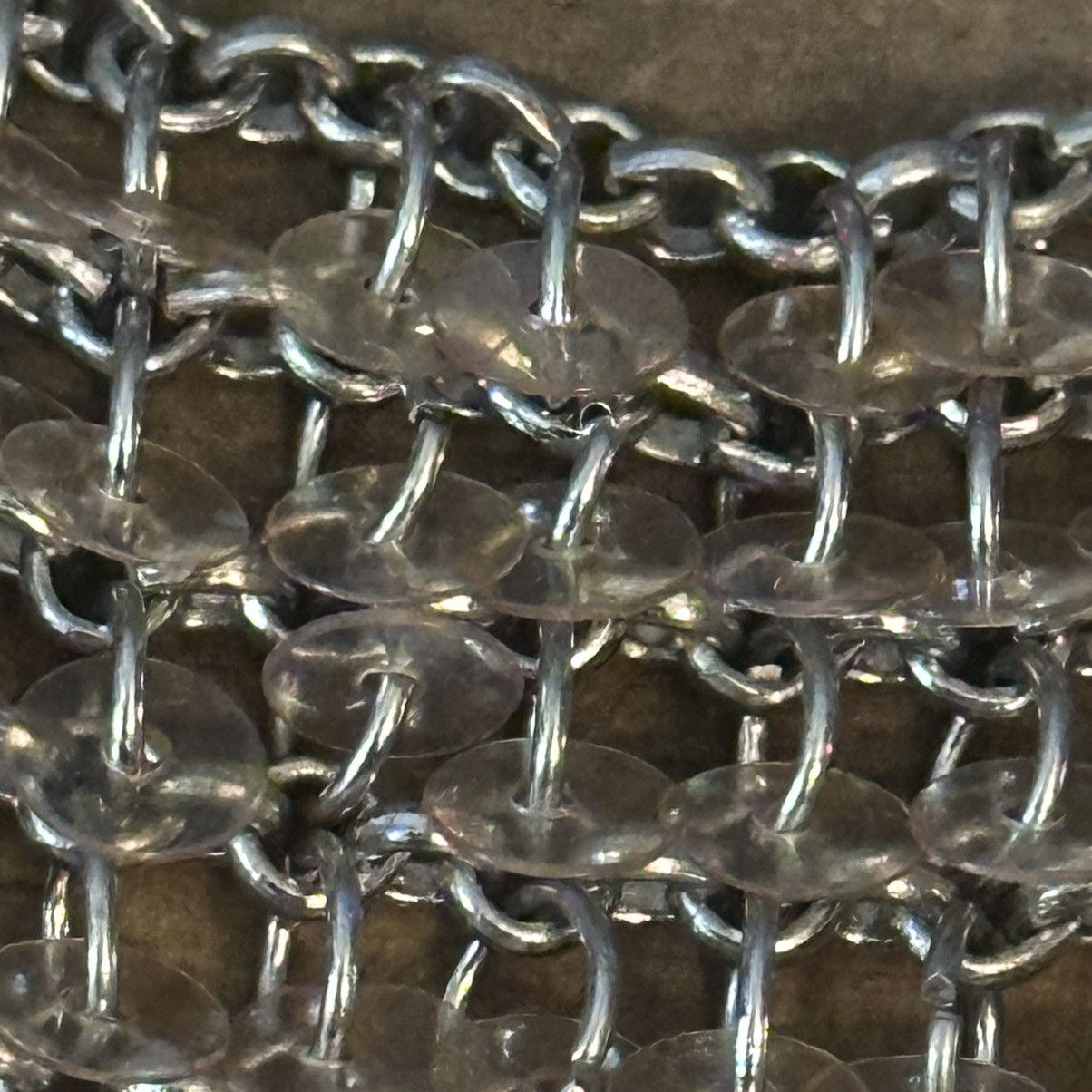 Other Silver tone mesh bib bead dangle necklace Size ONE SIZE - 4 Thumbnail