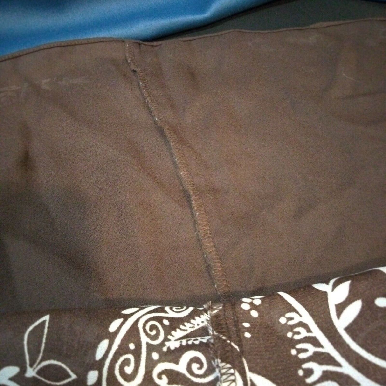 Other No Brand Size 12 Petite Midi Brown Paisley Print Skirt Size 34" / US 12 / IT 48 - 4 Thumbnail
