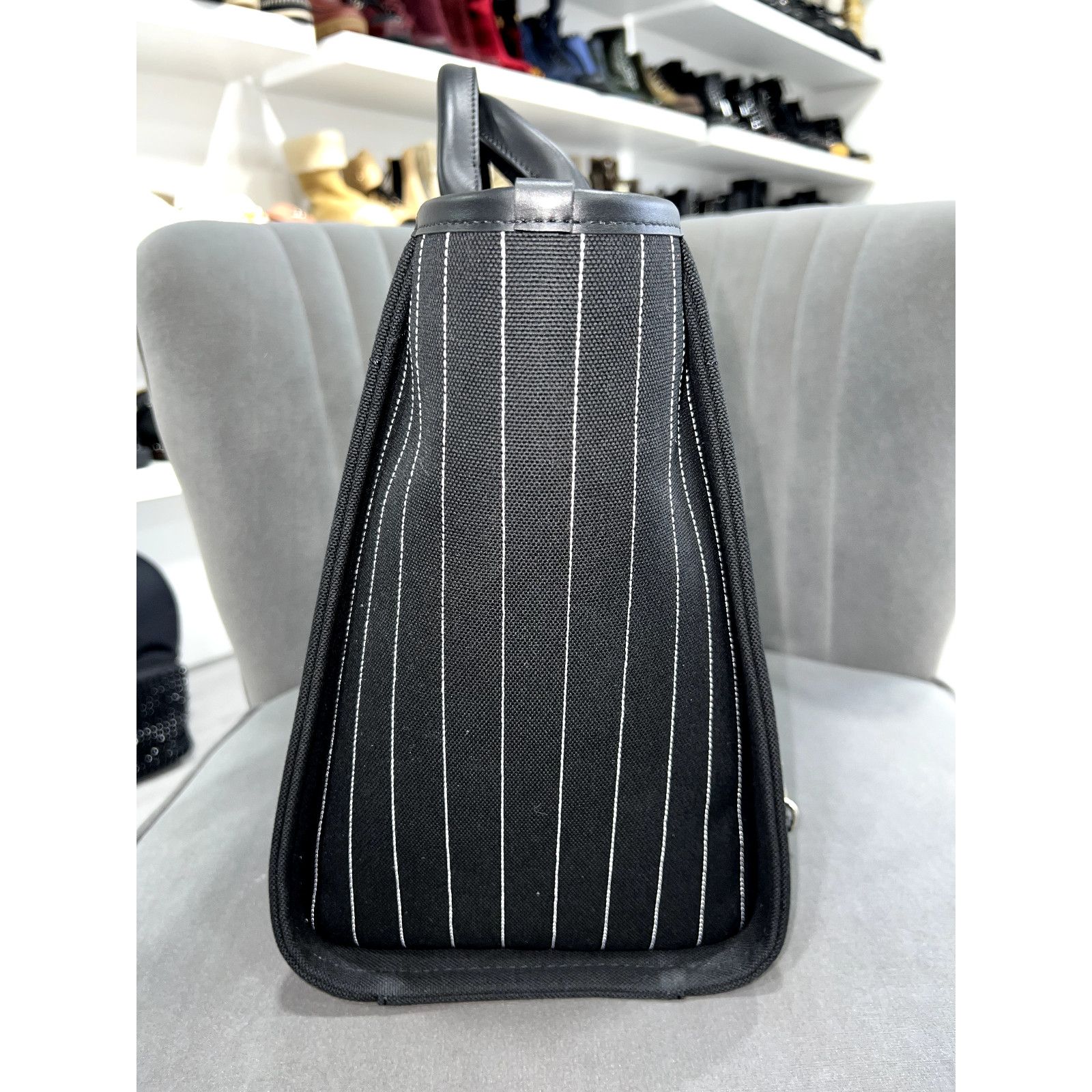 Chanel Chanel Stripe Large Shopping 30cm Top Handle Tote Bag Size ONE SIZE - 10 Thumbnail