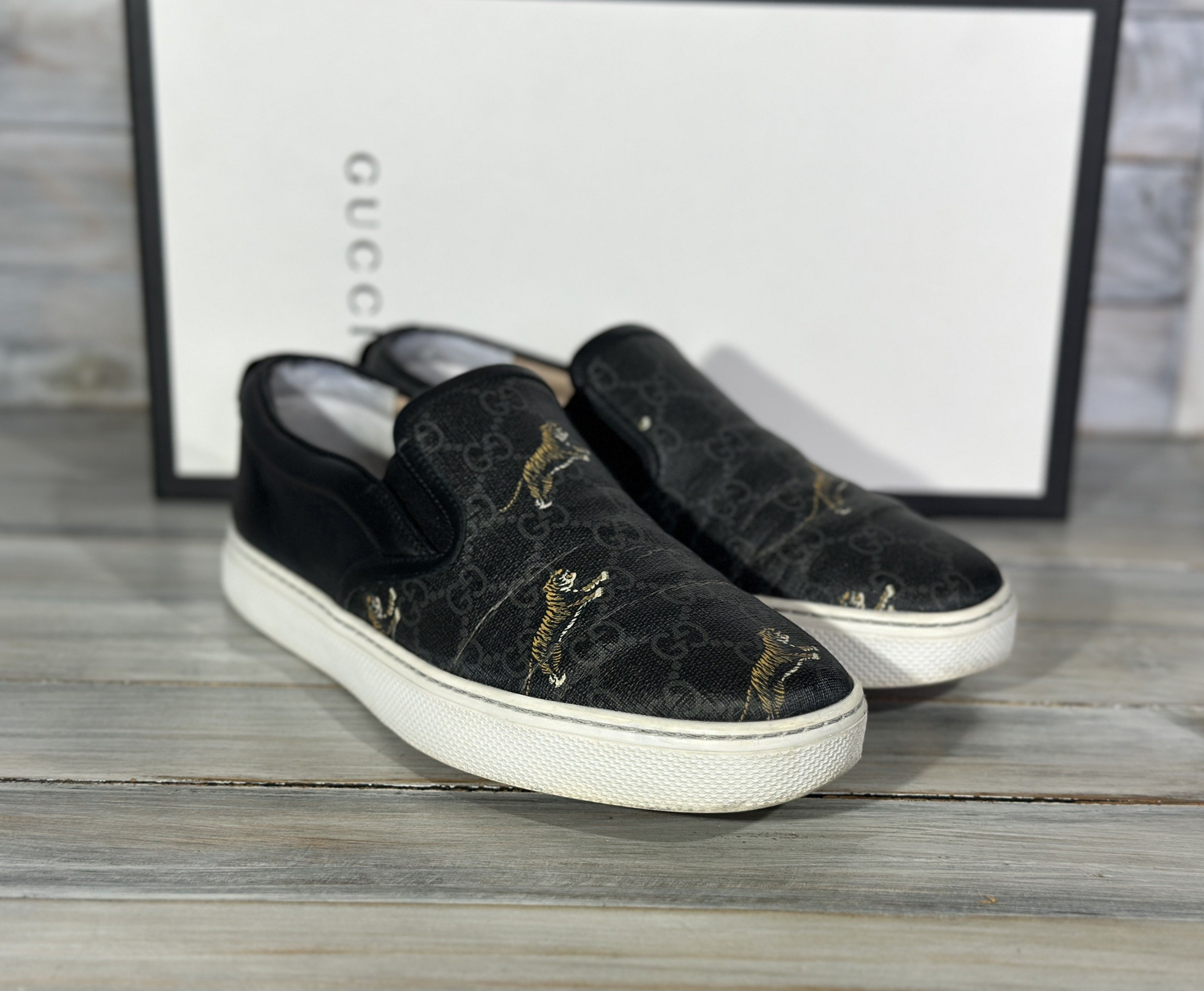 Gucci GUCCI GG Supreme Tiger Slip On Sneakers Made In Italy Luxury Size US 7 / EU 40 - 2 Thumbnail