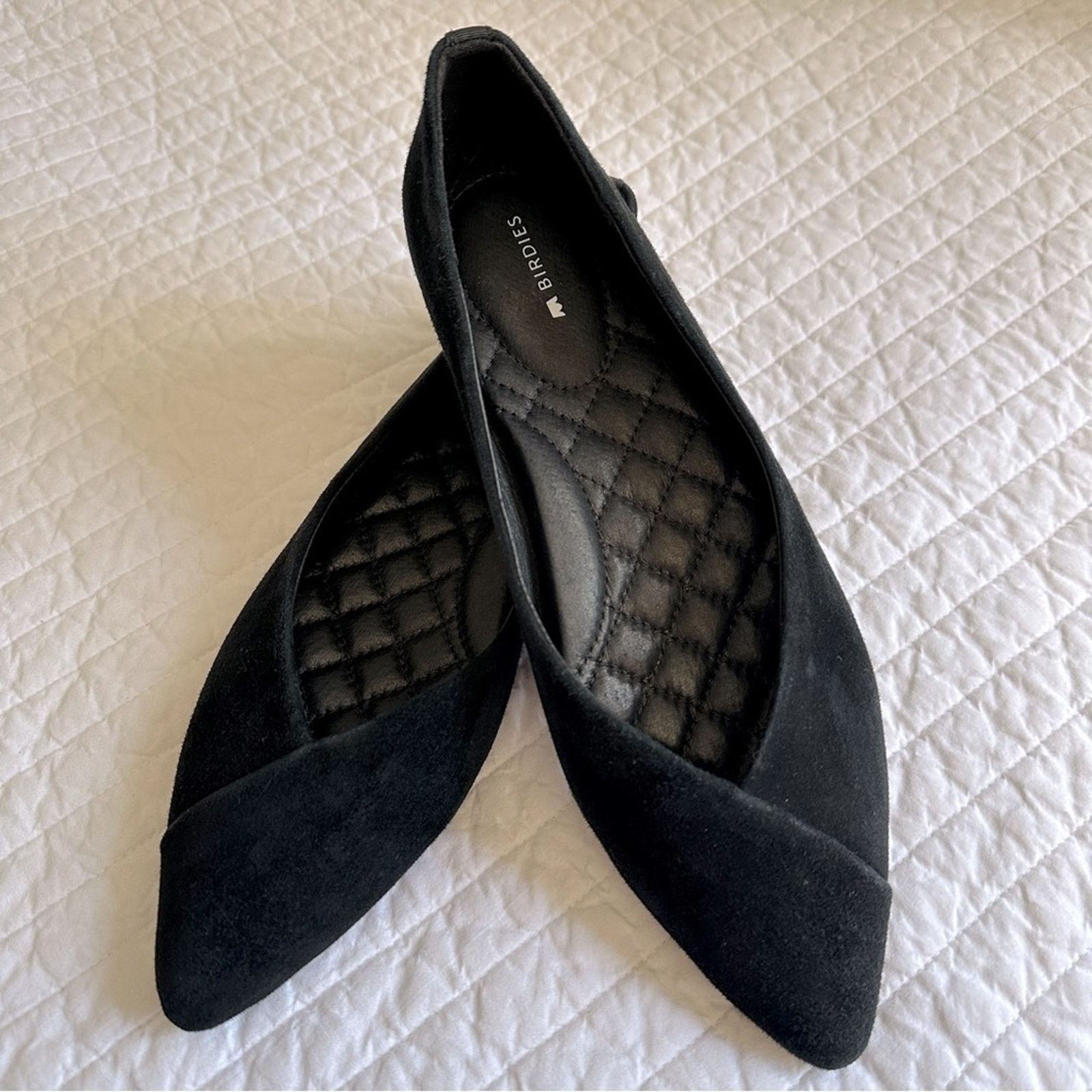 Other BIRDIES The Goldfinch Pointed Toe Ballet Flats Black Suede 9 Size US 9 / IT 39 - 4 Thumbnail