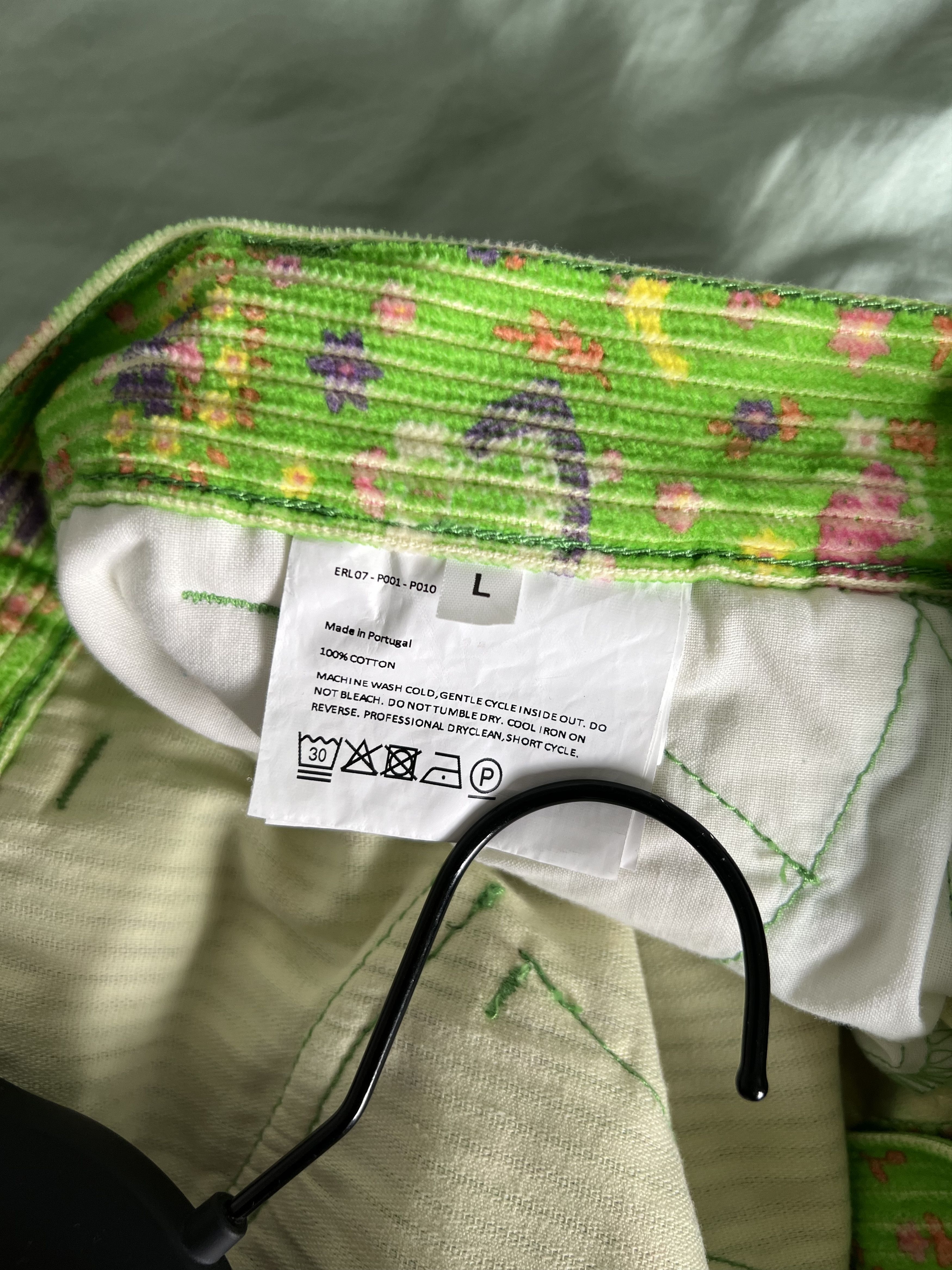 ERL ERL Printed Corduroy Cargo Pants in Green Size US 34 / EU 50 - 11 Thumbnail