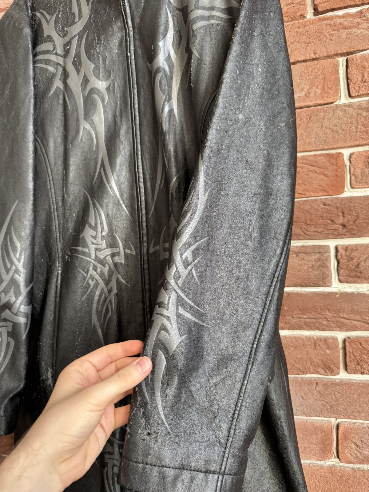 Vintage Vintage Faux Leather Tribal Rave Coat Jacket Rock Punk L Size US L / EU 52-54 / 3 - 4 Thumbnail
